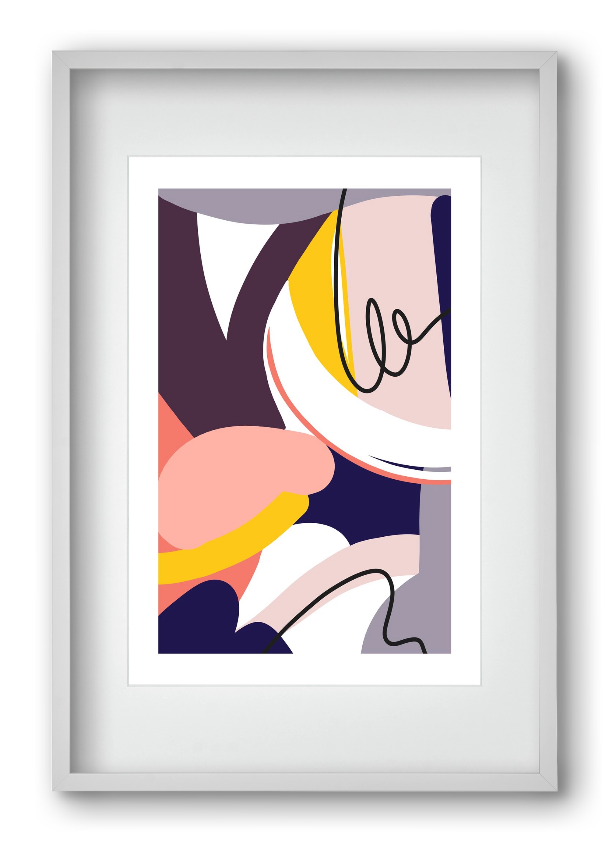 Busyness, 40x60 cm (30x45 cm), Fehér keret, paszpartuval