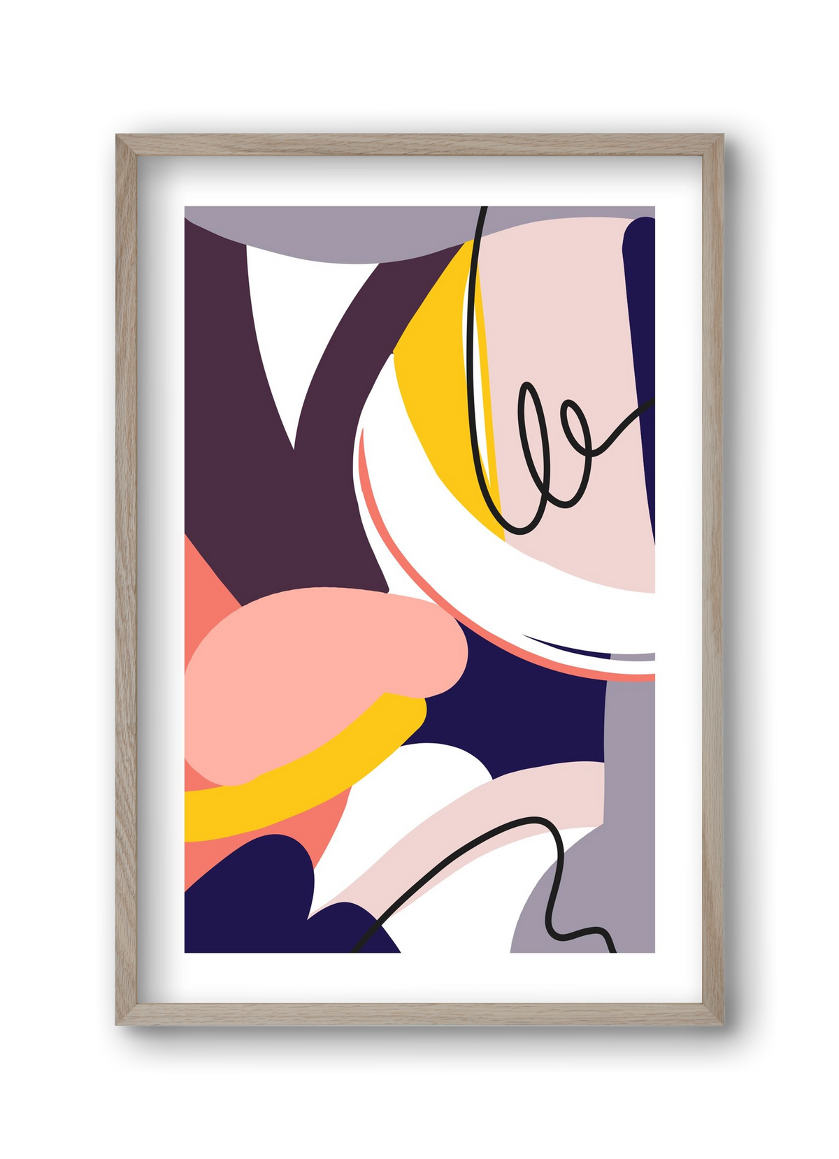 Busyness, 30x45 cm (30x45 cm), Tölgy keret