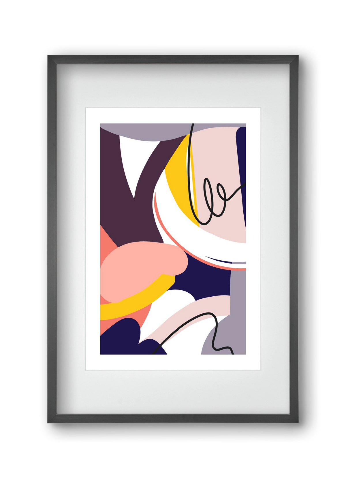 Busyness, 30x45 cm (20x30 cm), Fekete keret, paszpartuval