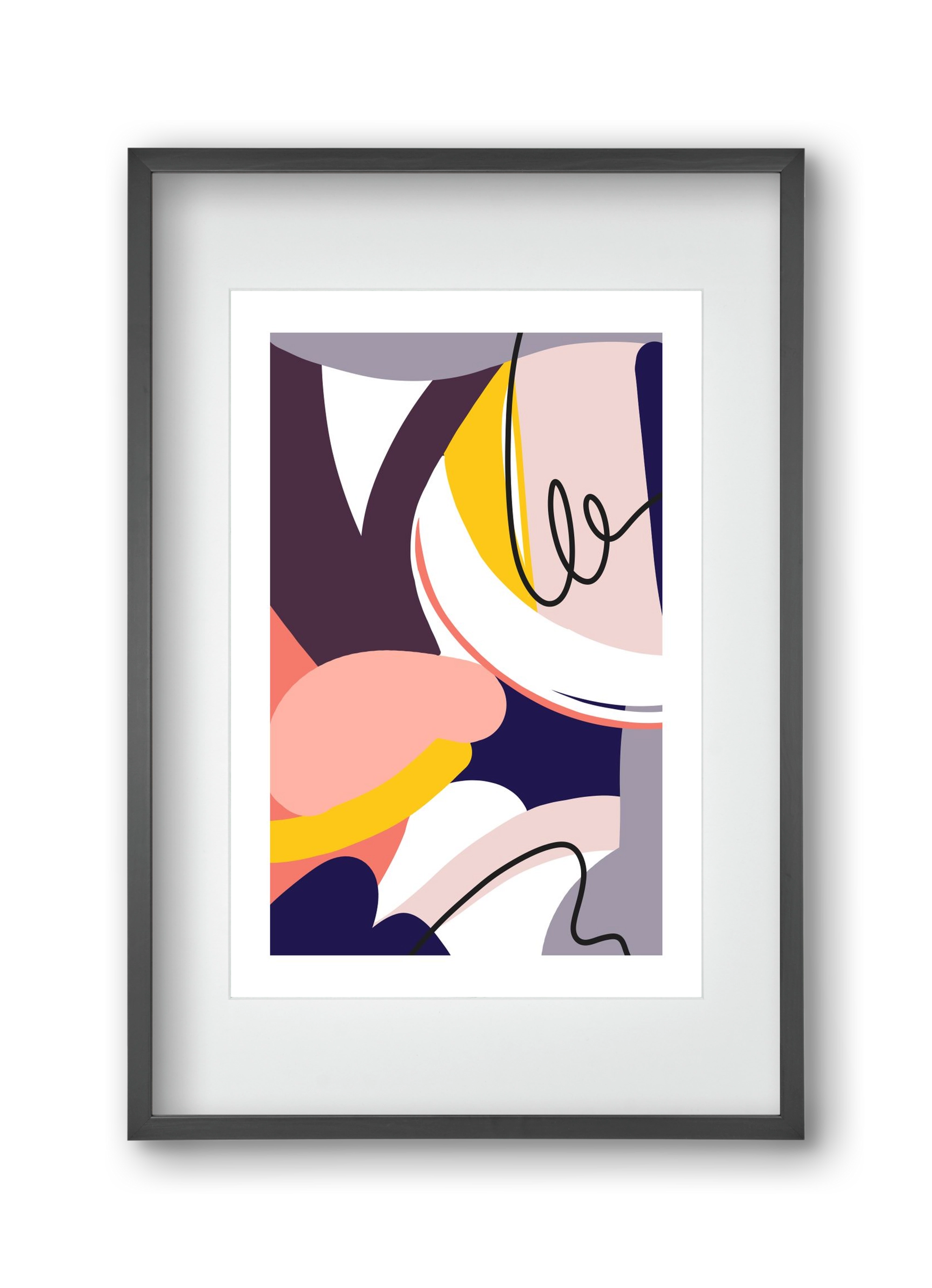 Busyness, 30x45 cm (20x30 cm), Fekete keret, paszpartuval