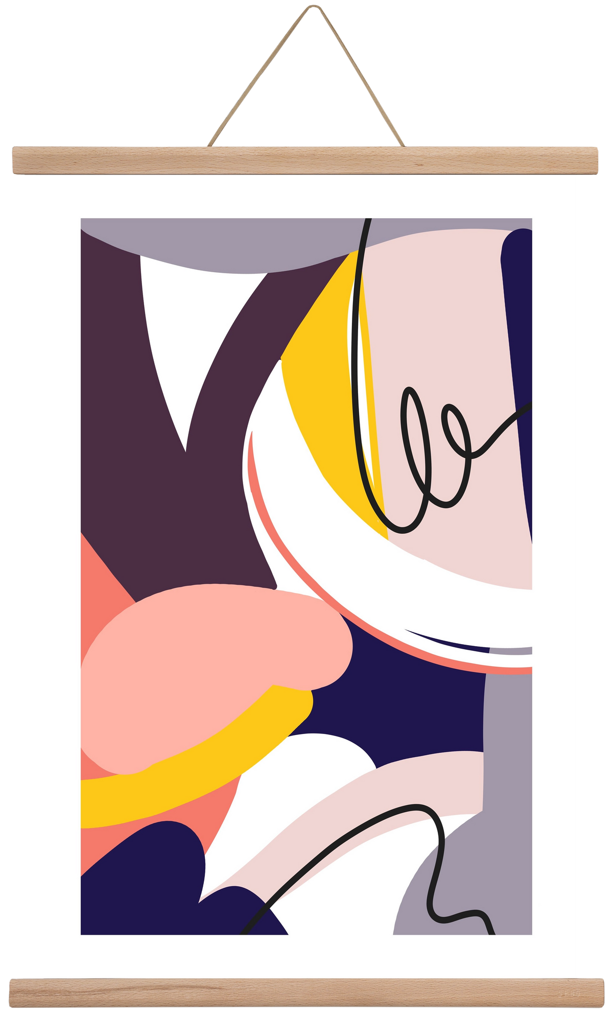 Busyness, 40x60 cm (40x60 cm), Tölgy akasztó