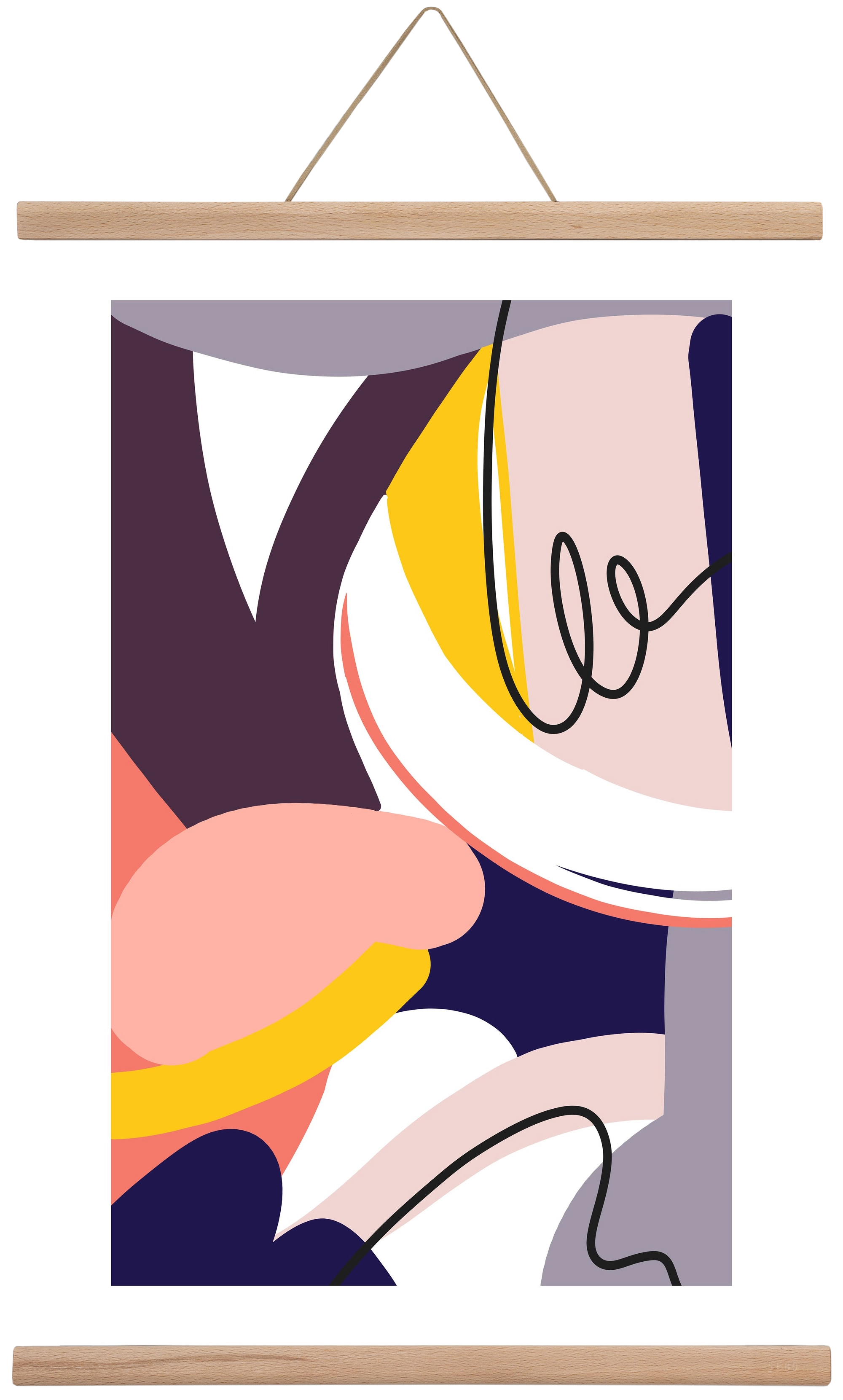 Busyness, 40x60 cm (40x60 cm), Tölgy akasztó