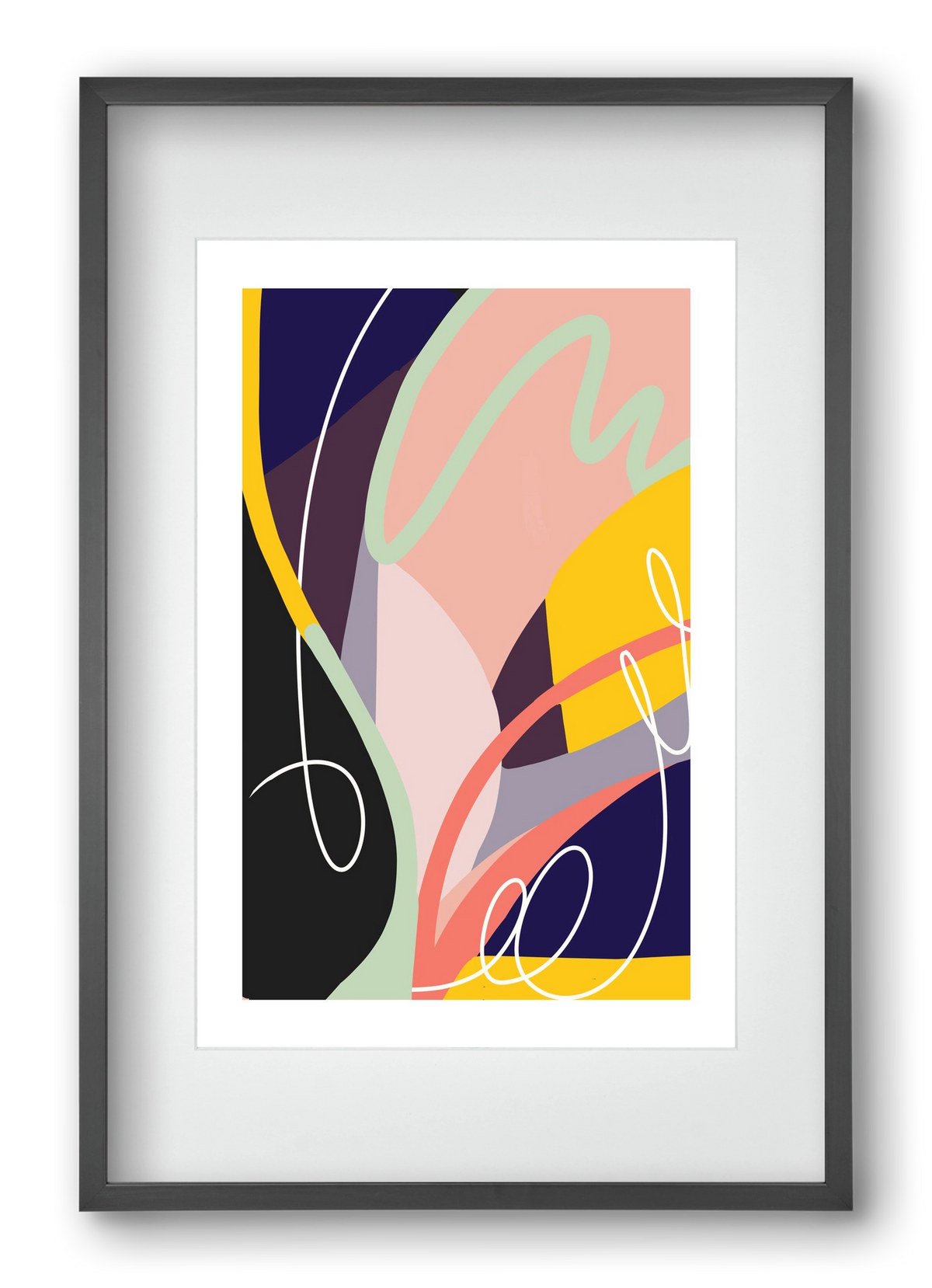 Botanical gardens, 40x60 cm (30x45 cm), Fekete keret, paszpartuval