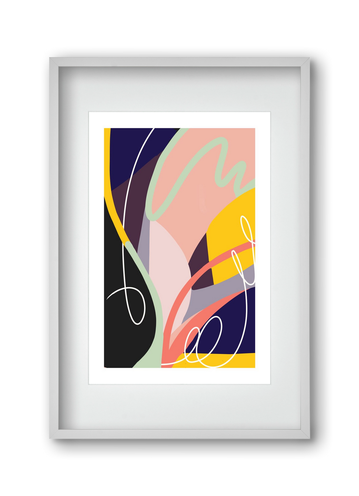 Botanical gardens, 30x45 cm (20x30 cm), Fehér keret, paszpartuval