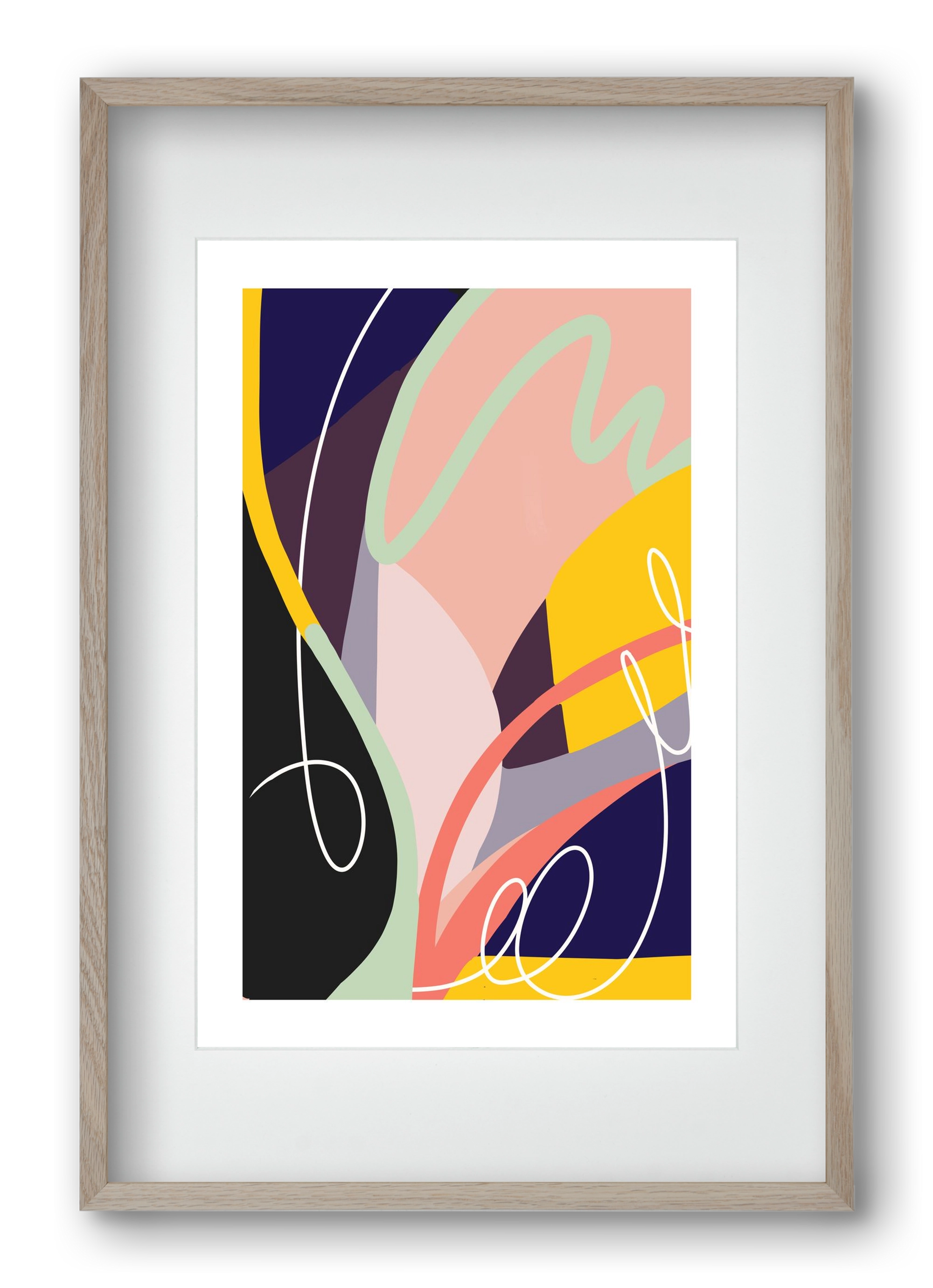 Botanical gardens, 40x60 cm (30x45 cm), Tölgy keret, paszpartuval