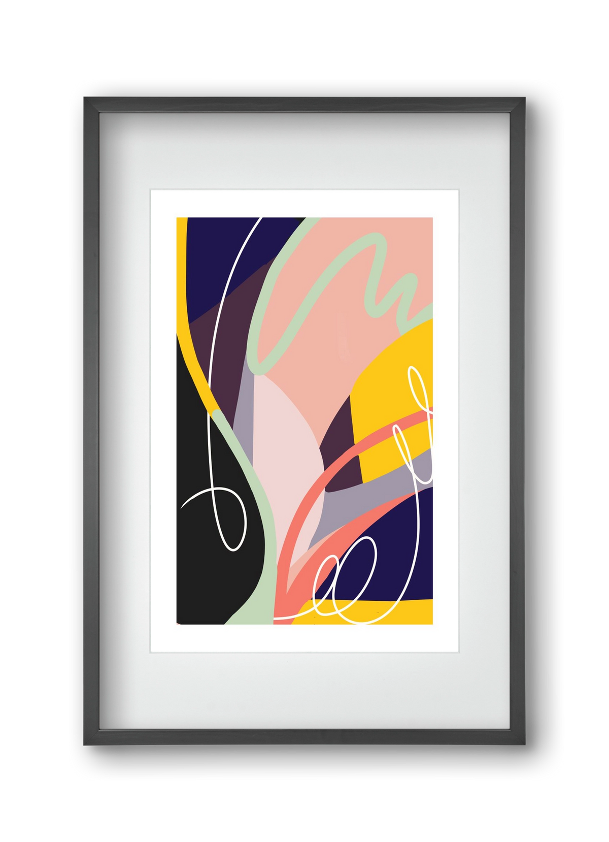 Botanical gardens, 30x45 cm (20x30 cm), Fekete keret, paszpartuval