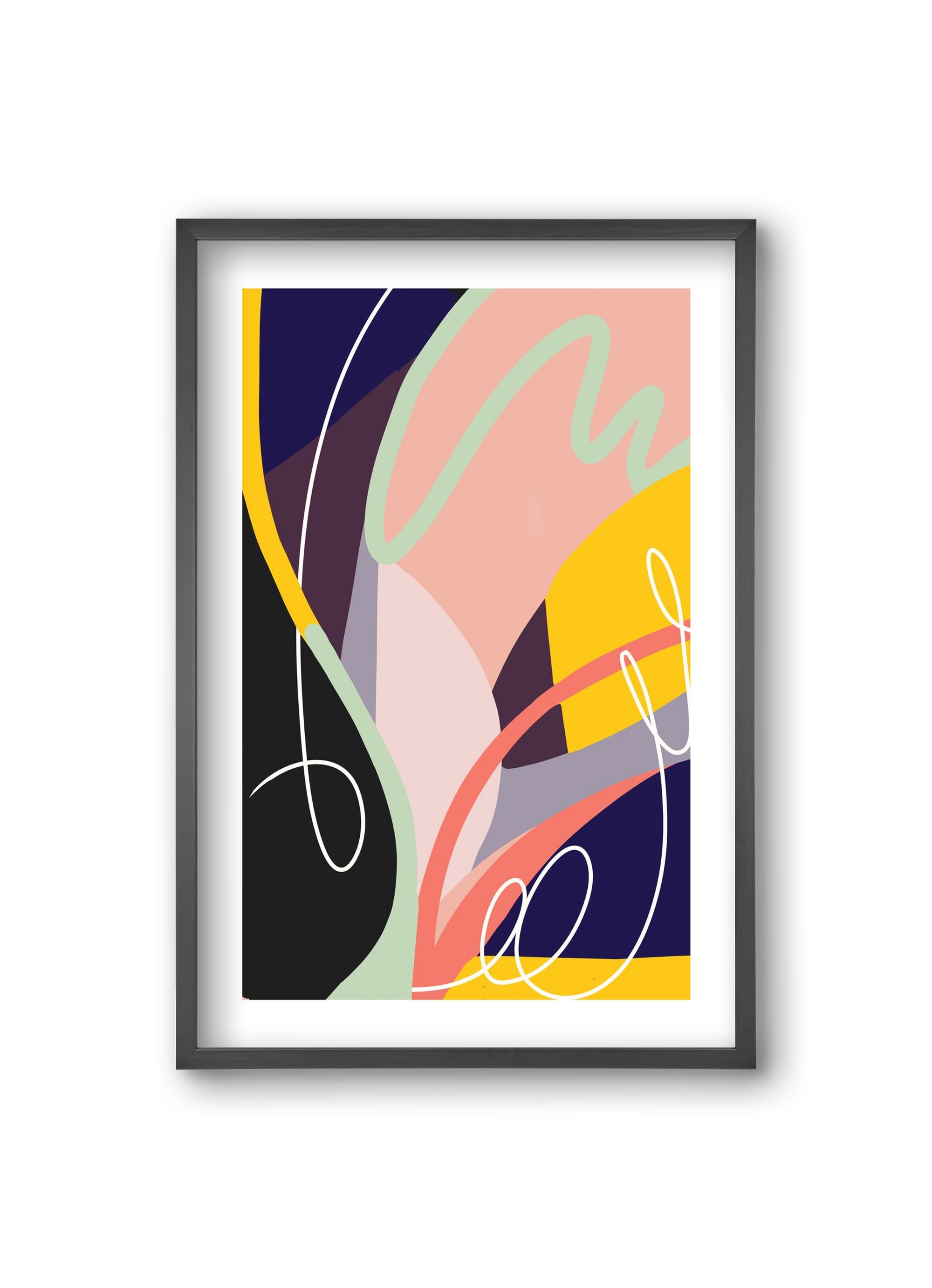 Botanical gardens, 20x30 cm (20x30 cm), Fekete keret