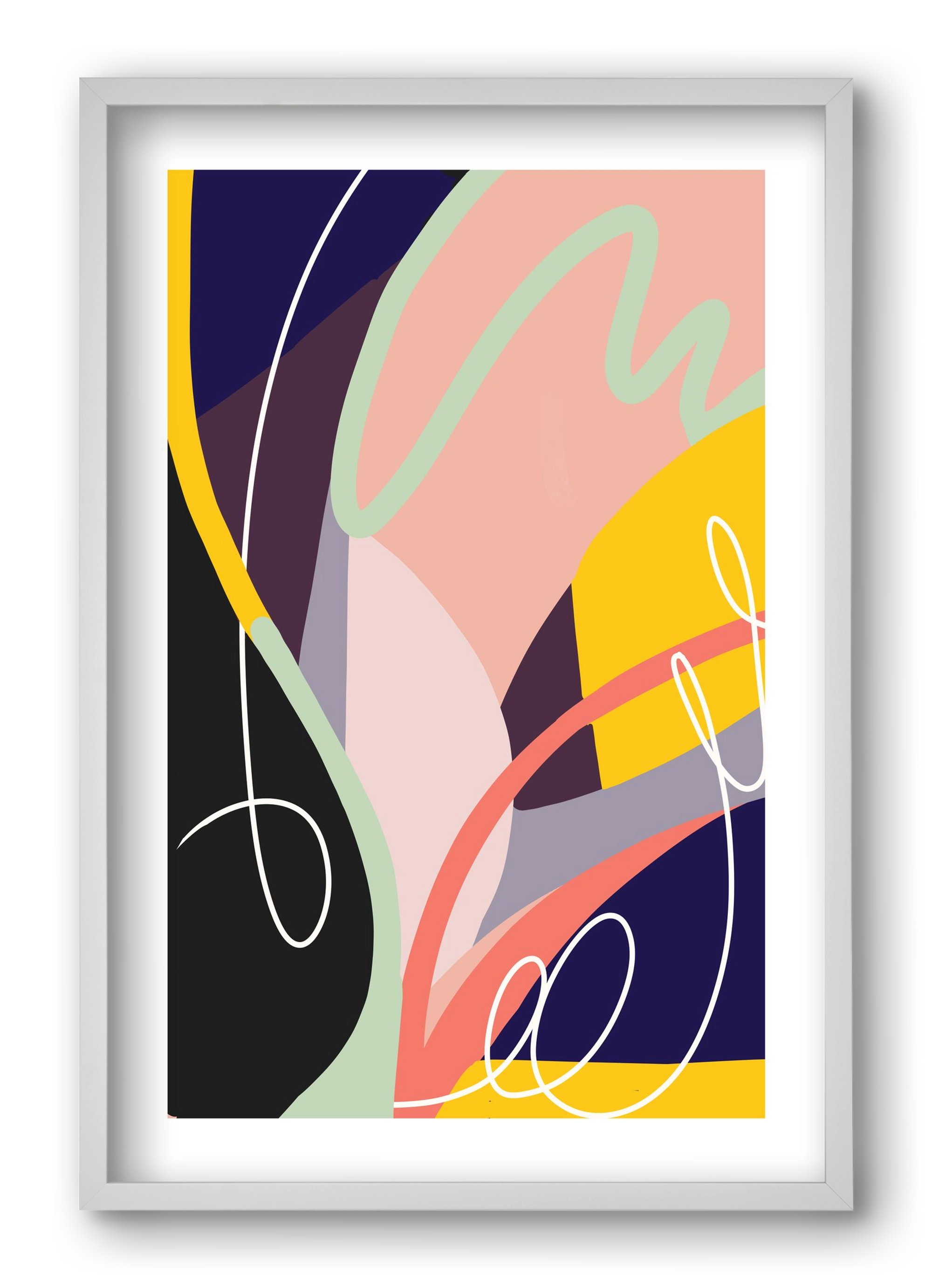 Botanical gardens, 40x60 cm (40x60 cm), Fehér keret