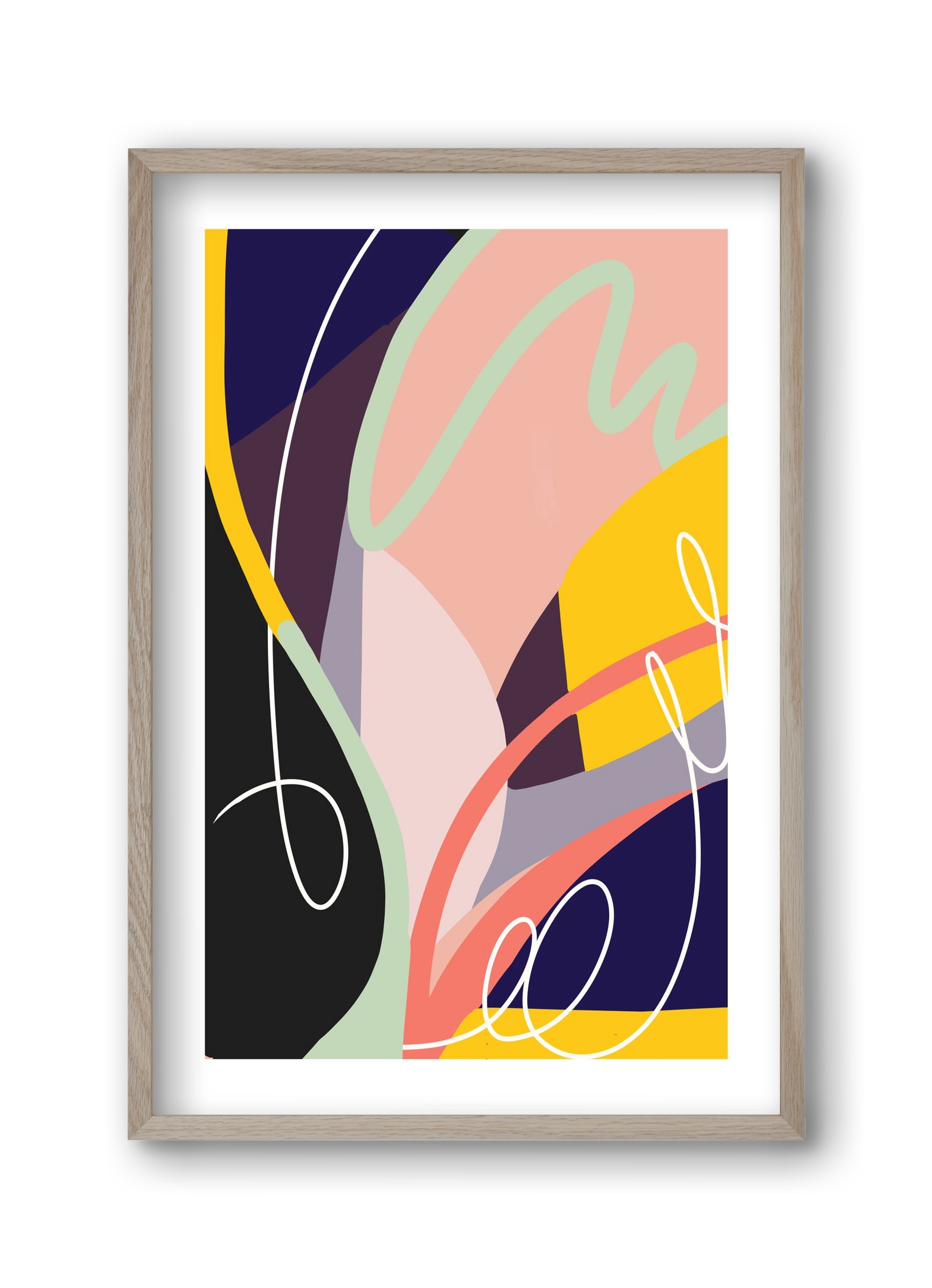 Botanical gardens, 30x45 cm (30x45 cm), Tölgy keret