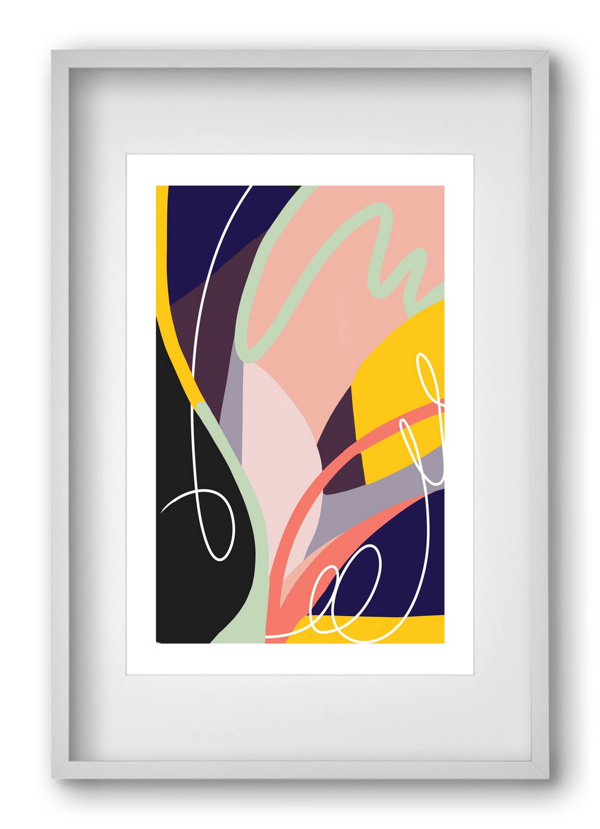 Botanical gardens, 40x60 cm (30x45 cm), Fehér keret, paszpartuval