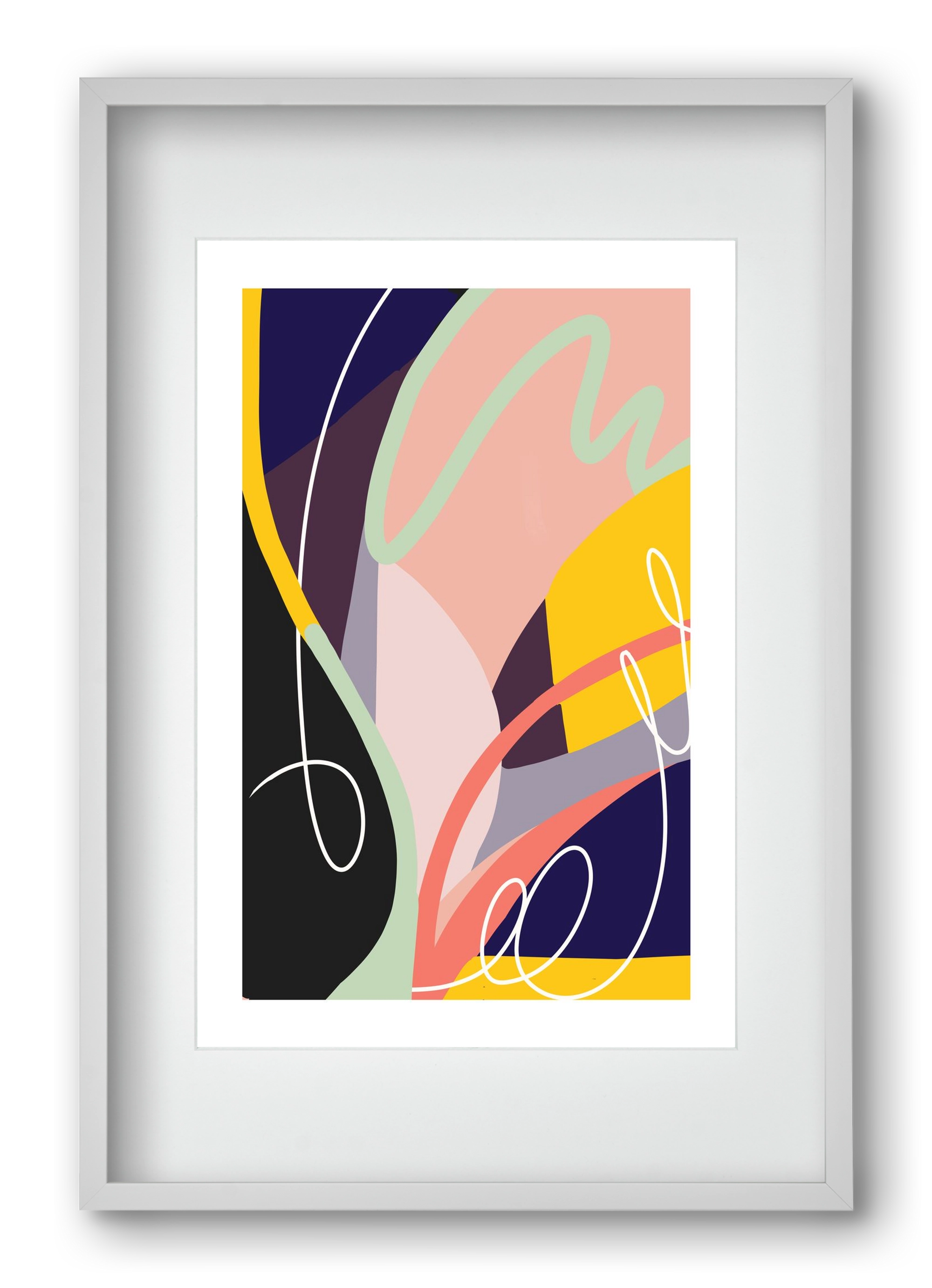 Botanical gardens, 40x60 cm (30x45 cm), Fehér keret, paszpartuval