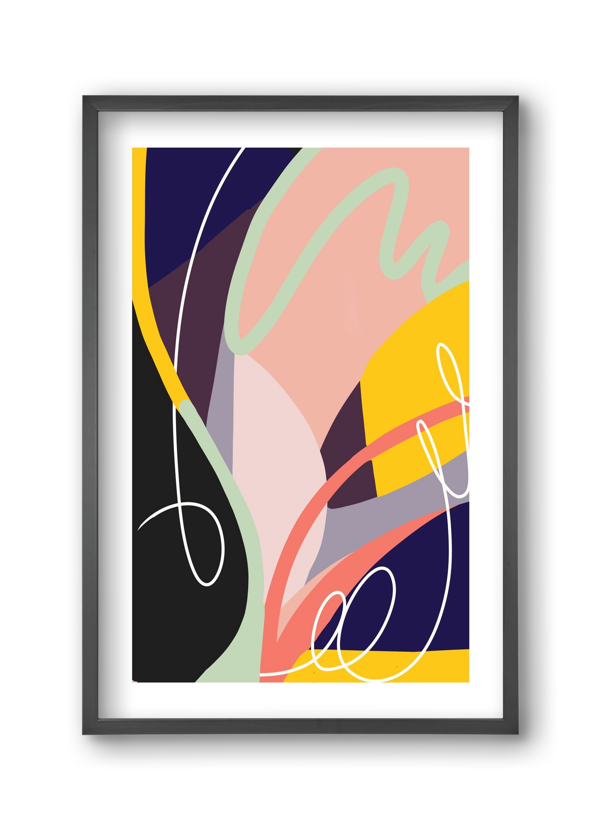 Botanical gardens, 30x45 cm (30x45 cm), Fekete keret