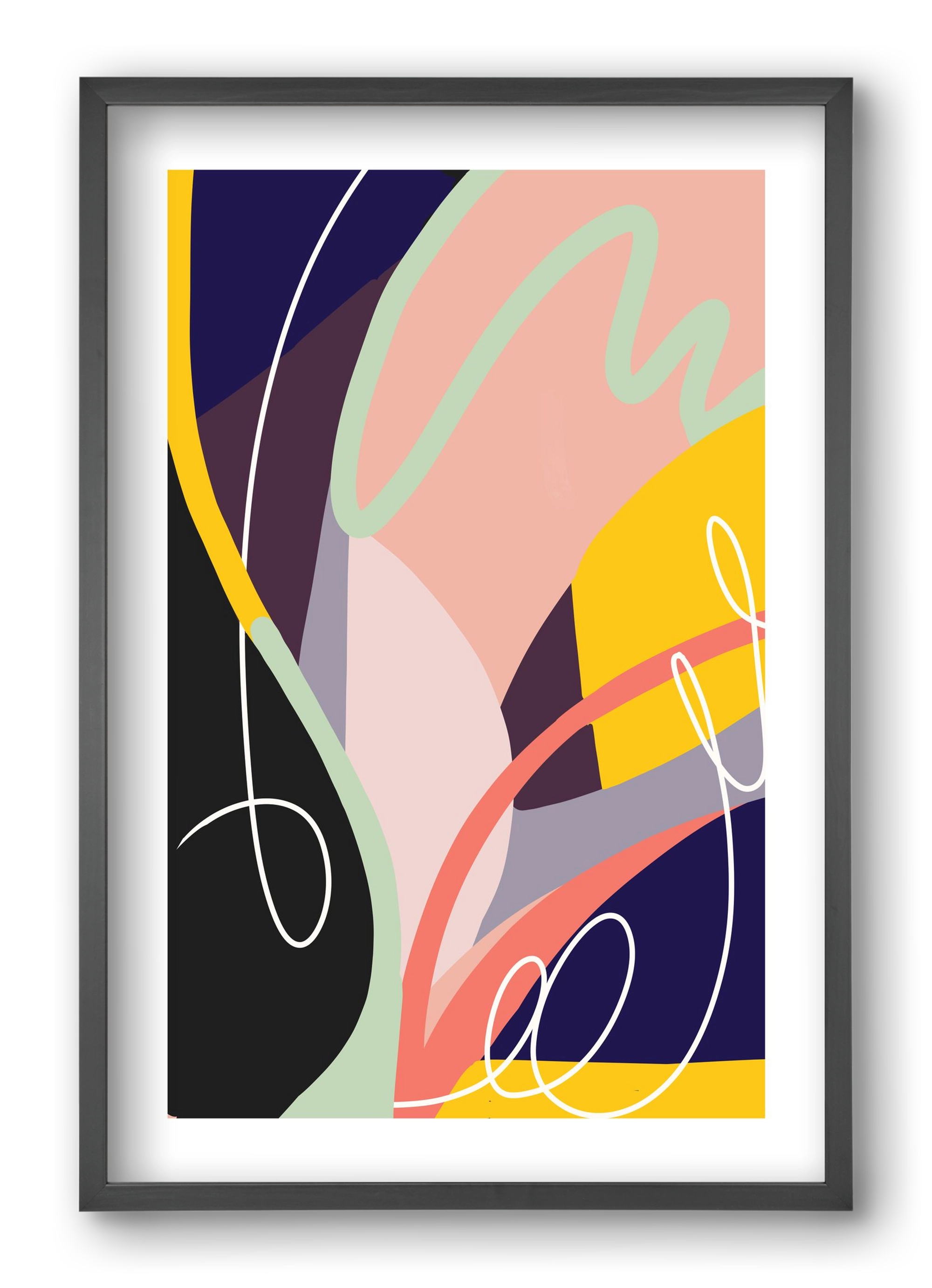 Botanical gardens, 40x60 cm (40x60 cm), Fekete keret