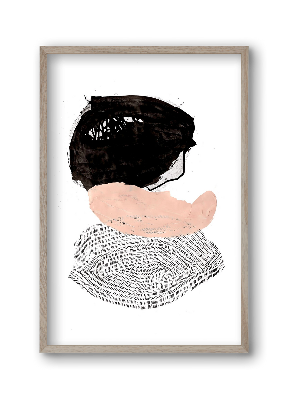 The fish that could, 30x45 cm (30x45 cm), Tölgy keret