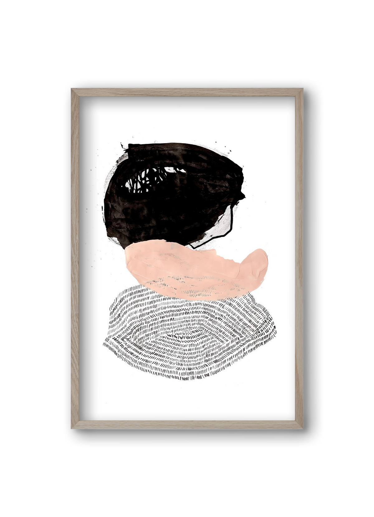 The fish that could, 20x30 cm (20x30 cm), Tölgy keret