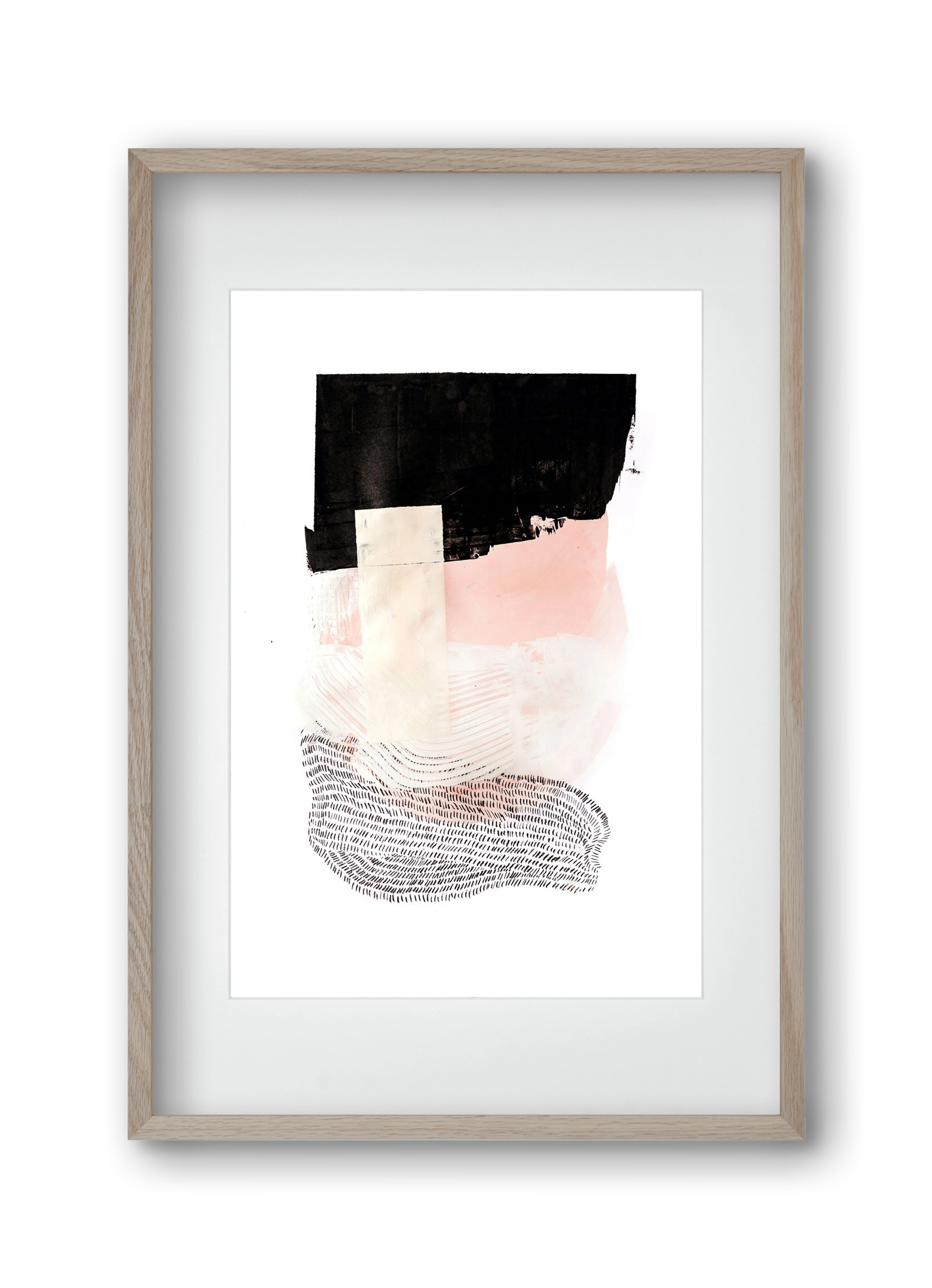 Sunday in the cell, 30x45 cm (20x30 cm), Tölgy keret, paszpartuval