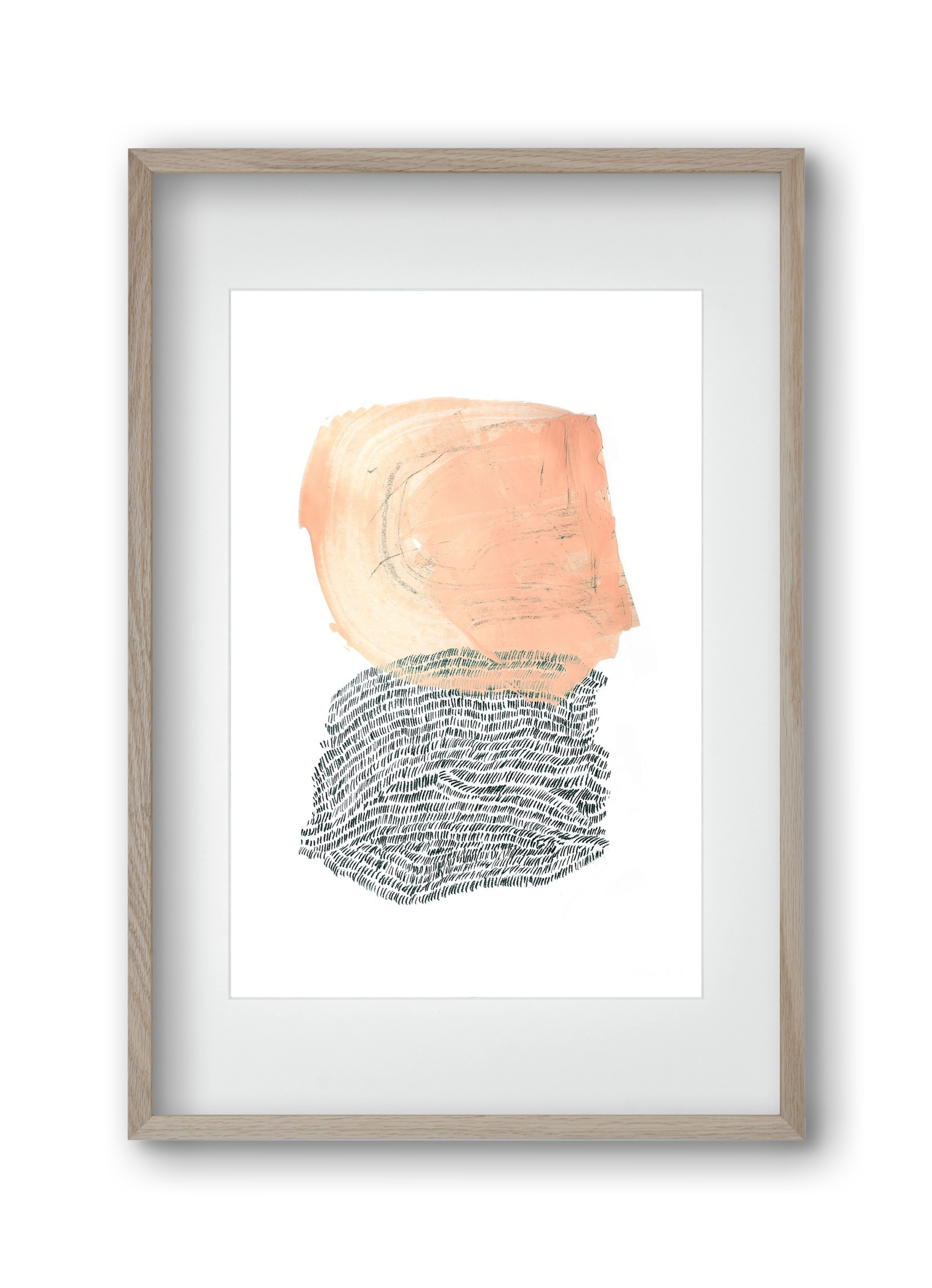 Paint & Wool, 30x45 cm (20x30 cm), Tölgy keret, paszpartuval