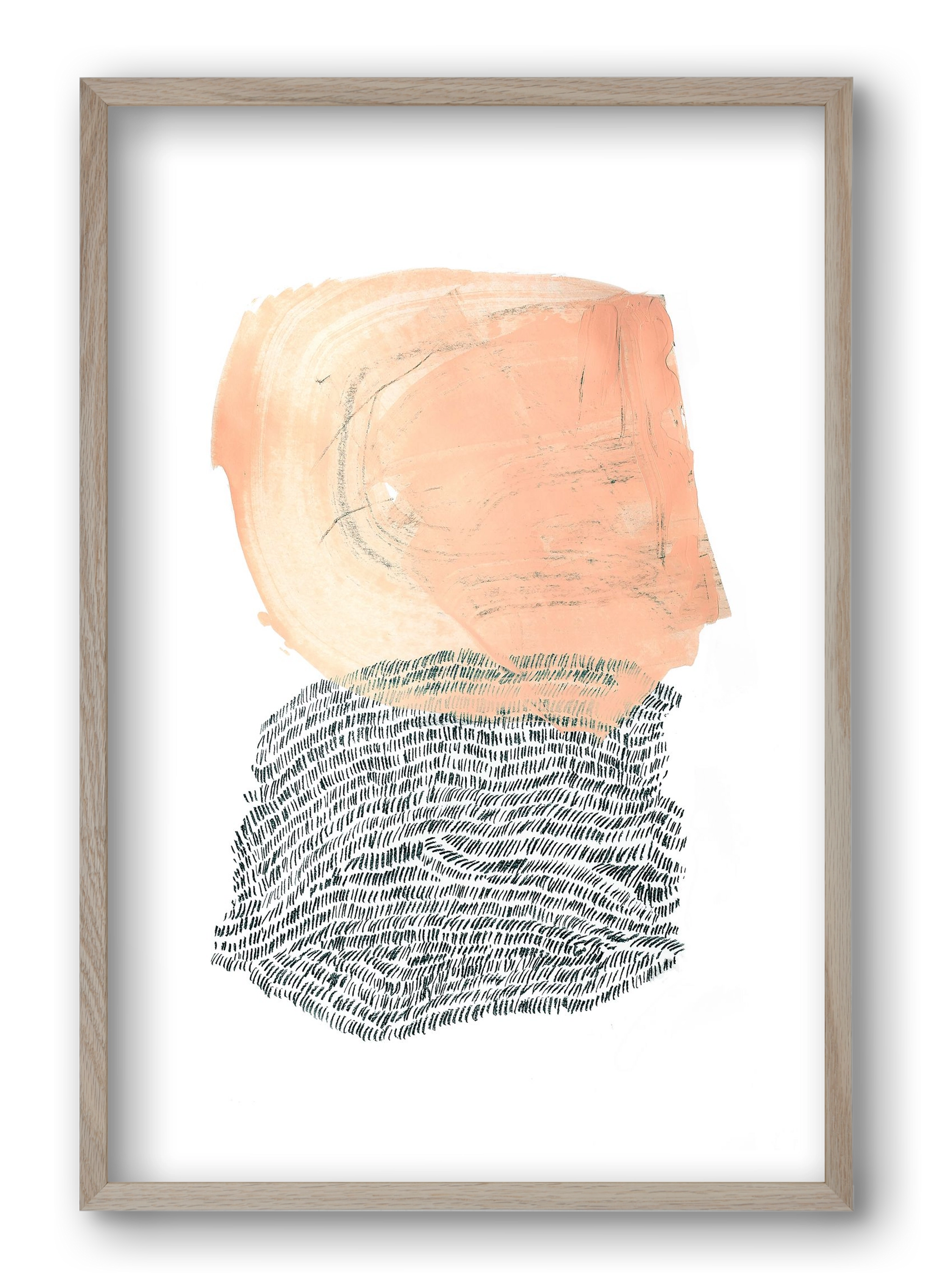 Paint & Wool, 40x60 cm (40x60 cm), Tölgy keret