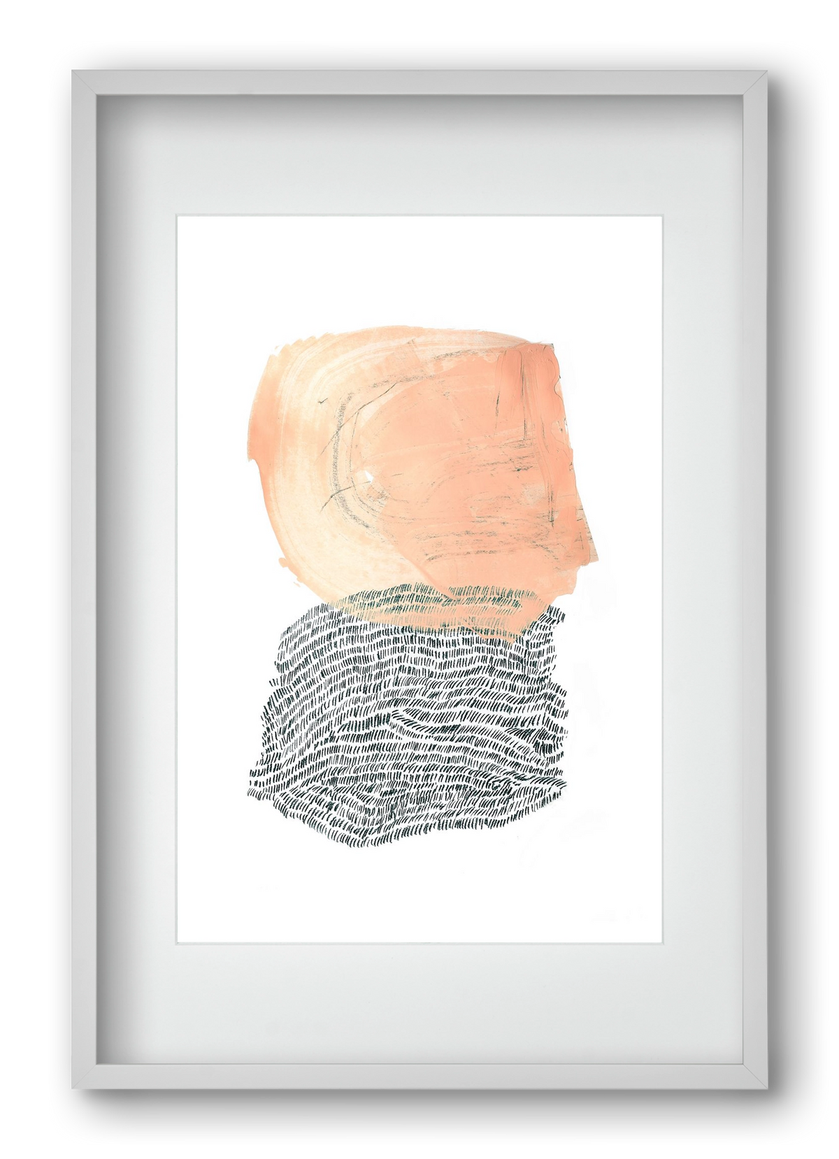 Paint & Wool, 40x60 cm (30x45 cm), Fehér keret, paszpartuval