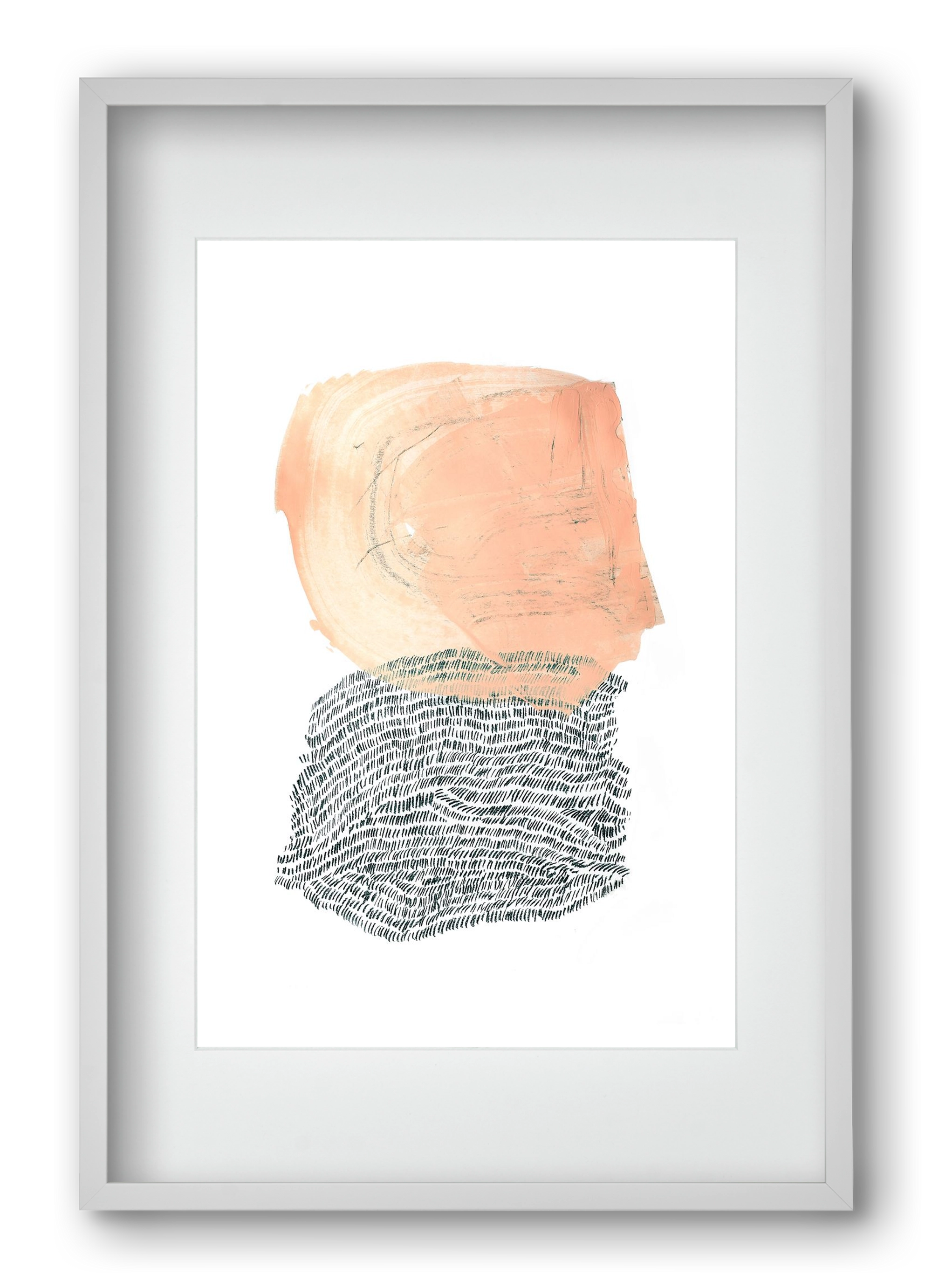 Paint & Wool, 40x60 cm (30x45 cm), Fehér keret, paszpartuval