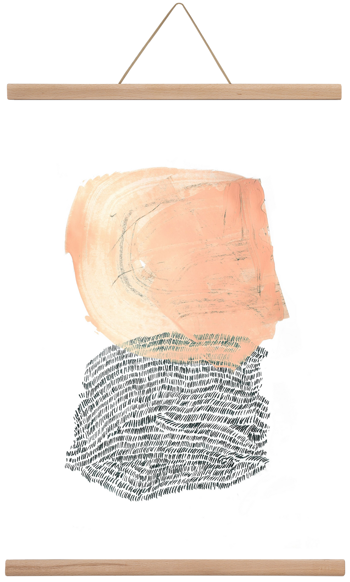 Paint & Wool, 40x60 cm (40x60 cm), Tölgy akasztó