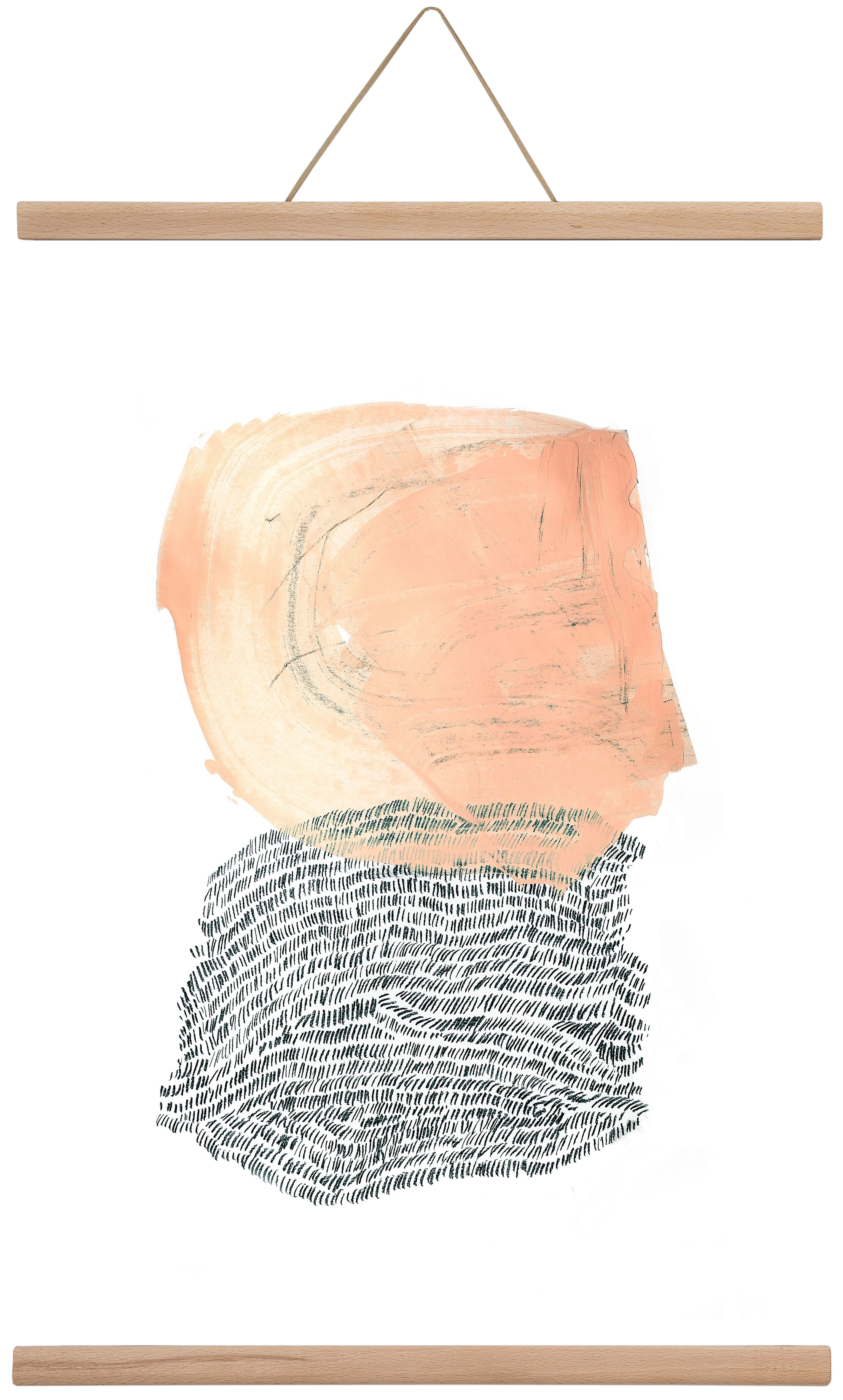 Paint & Wool, 40x60 cm (40x60 cm), Tölgy akasztó