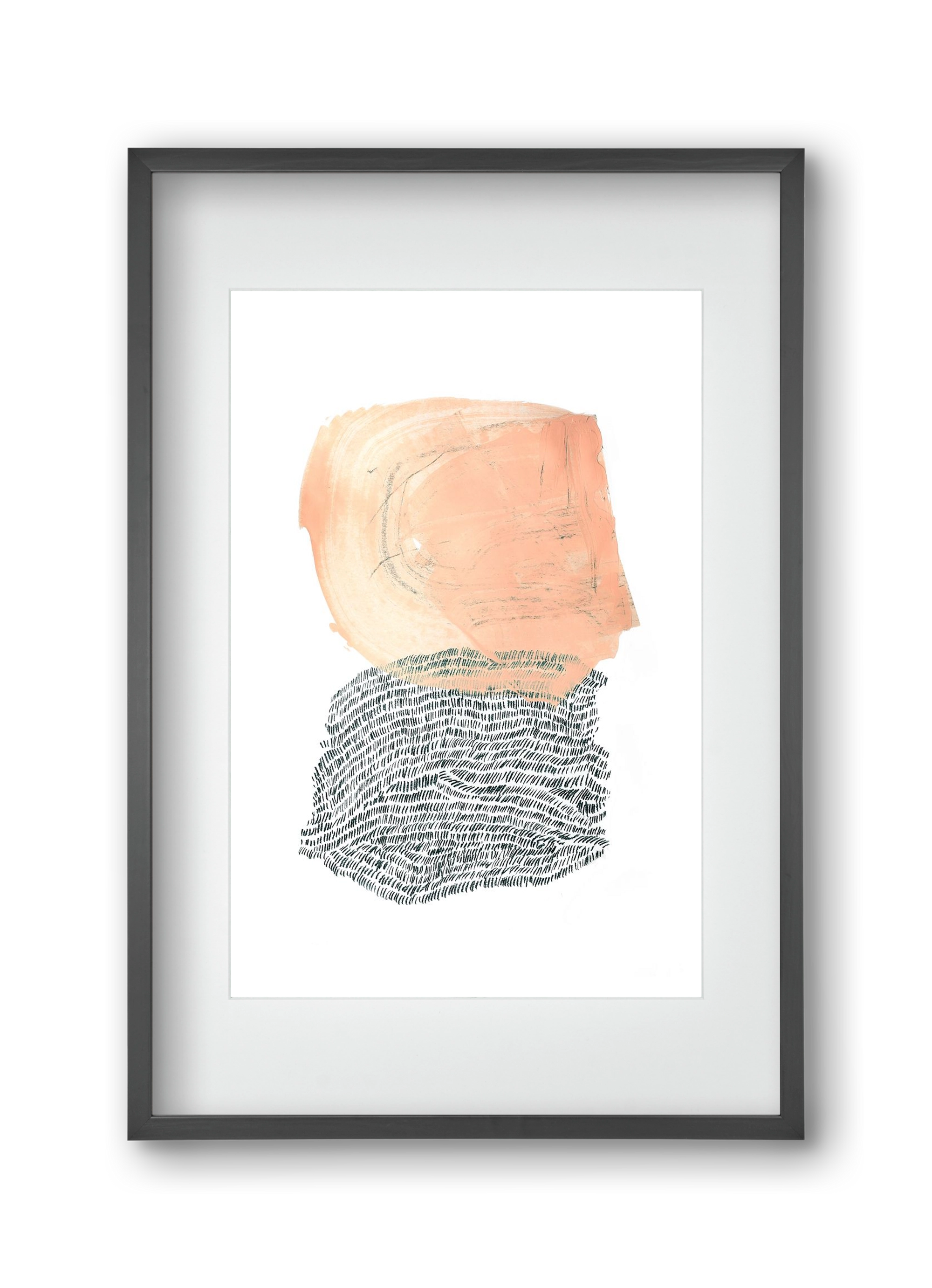 Paint & Wool, 30x45 cm (20x30 cm), Fekete keret, paszpartuval