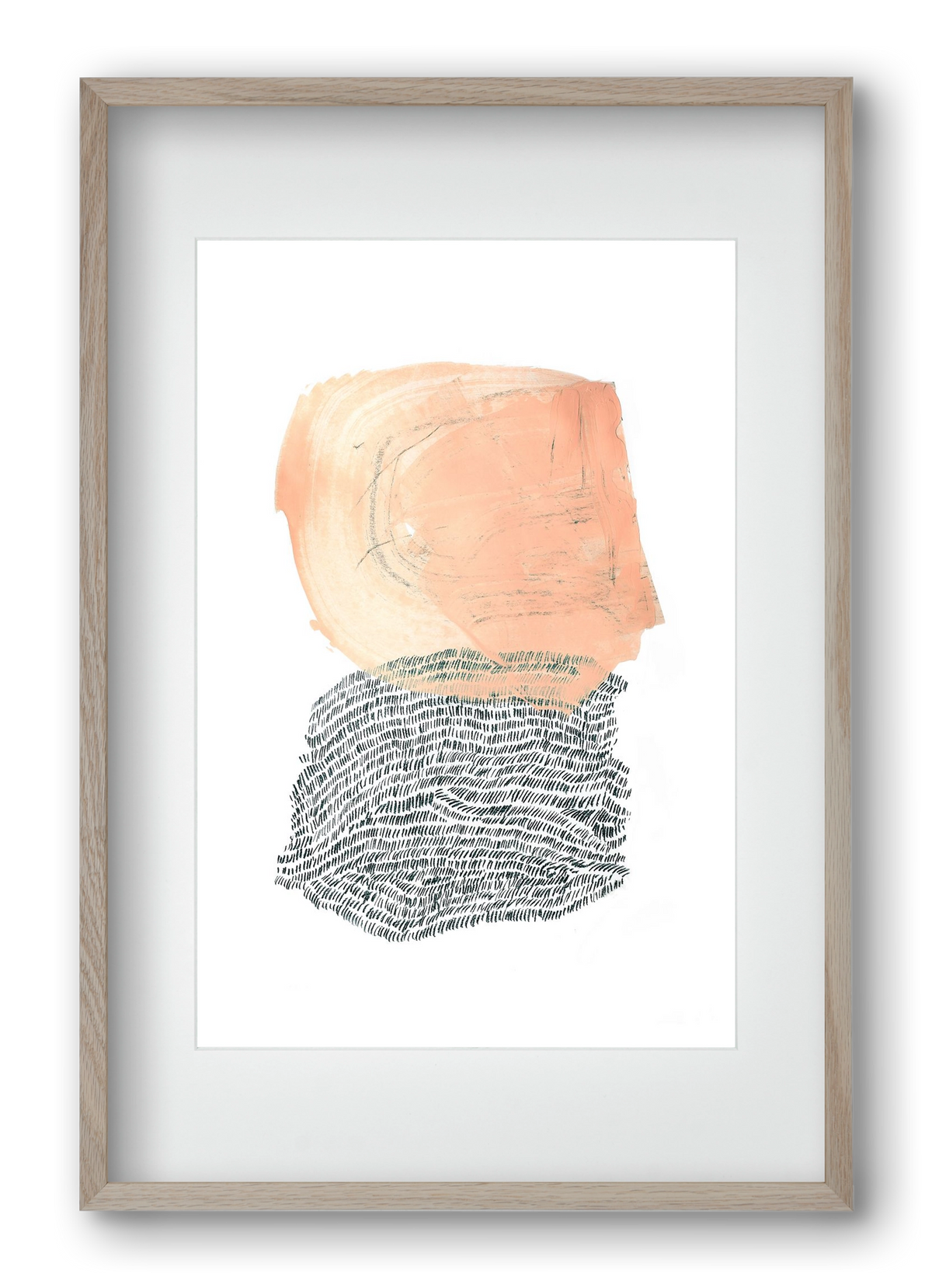 Paint & Wool, 40x60 cm (30x45 cm), Tölgy keret, paszpartuval