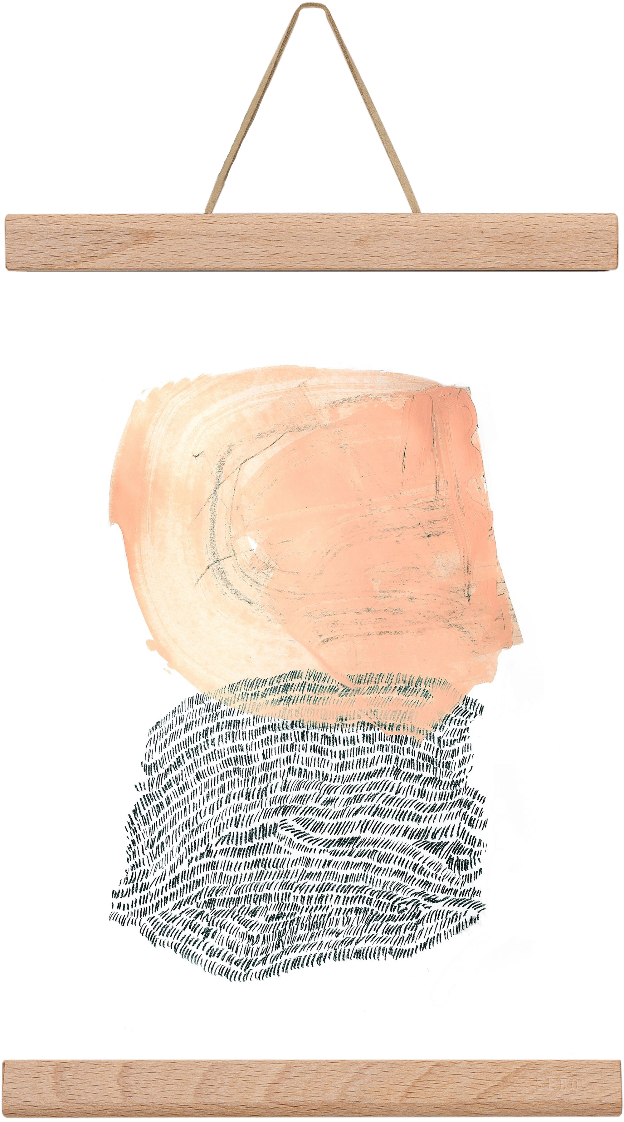 Paint & Wool, 20x30 cm (20x30 cm), Tölgy akasztó