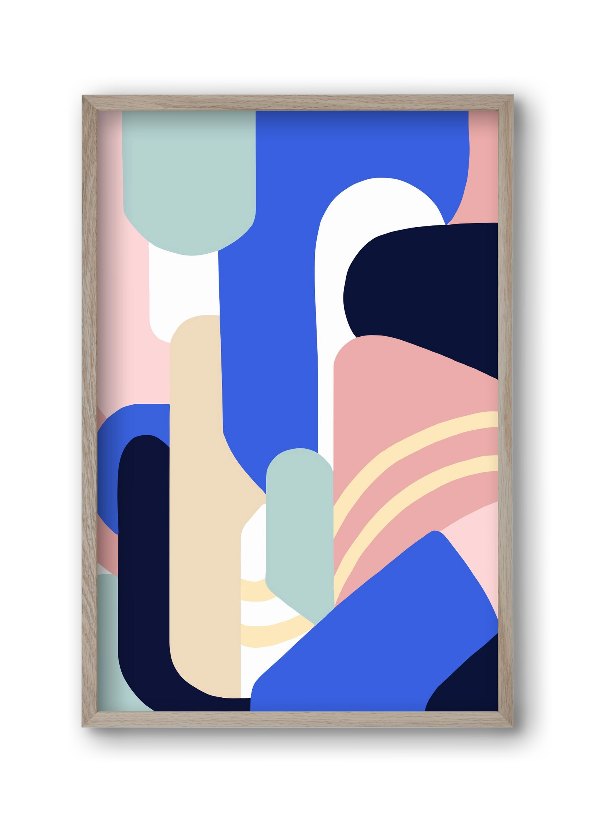 Someday mountains, 30x45 cm (30x45 cm), Tölgy keret