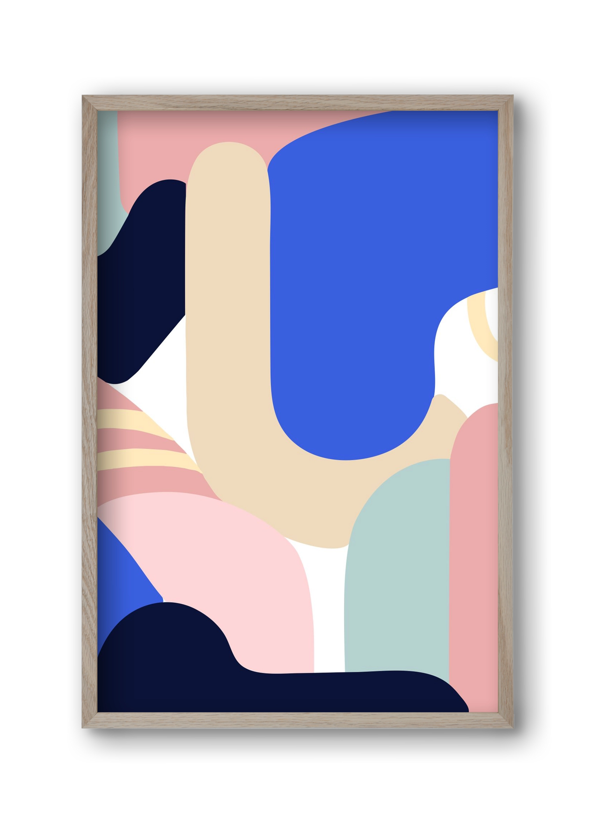 Blue Monday, 30x45 cm (30x45 cm), Tölgy keret