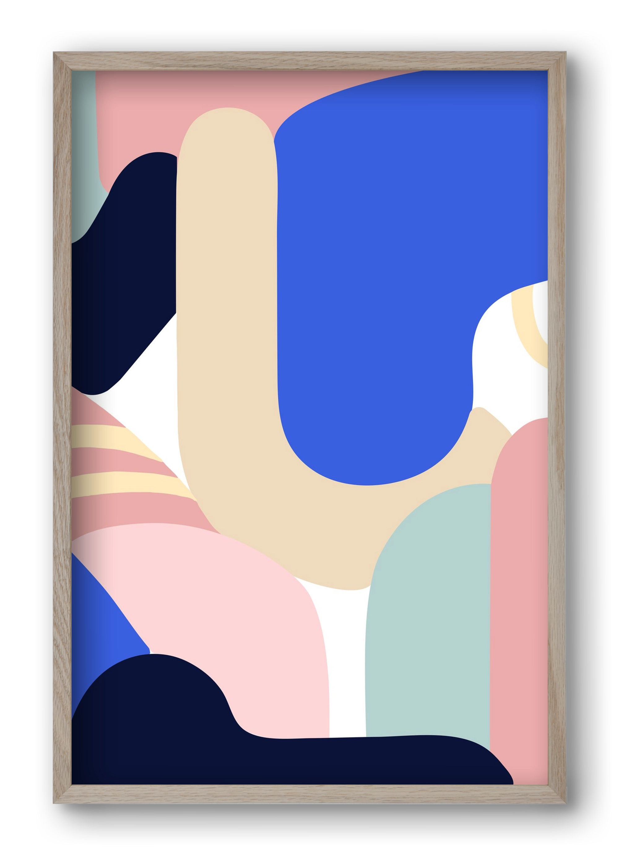 Blue Monday, 40x60 cm (40x60 cm), Tölgy keret