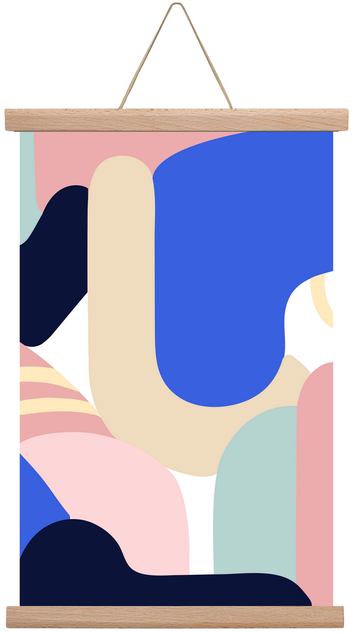 Blue Monday, 30x45 cm (30x45 cm), Tölgy akasztó