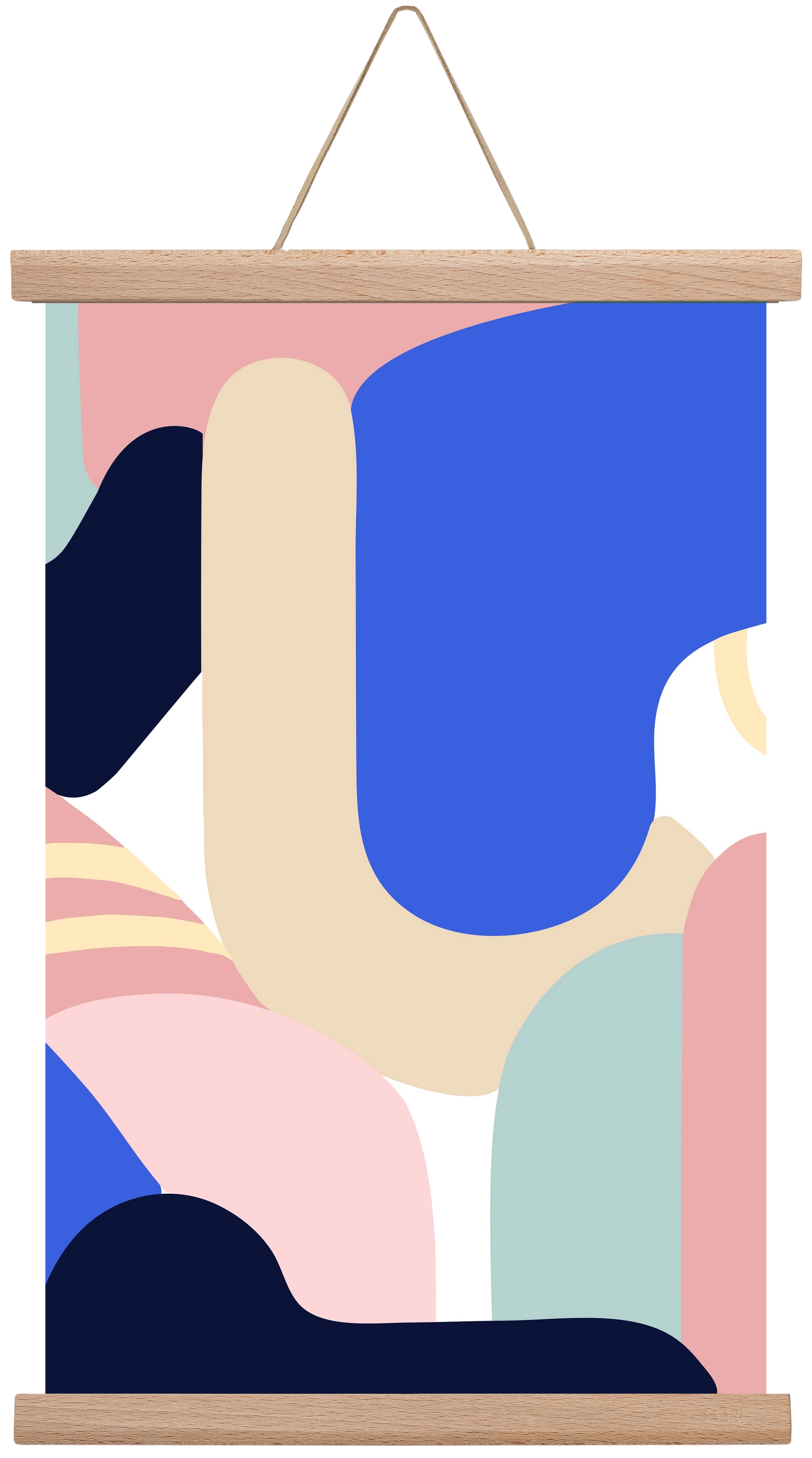 Blue Monday, 30x45 cm (30x45 cm), Tölgy akasztó