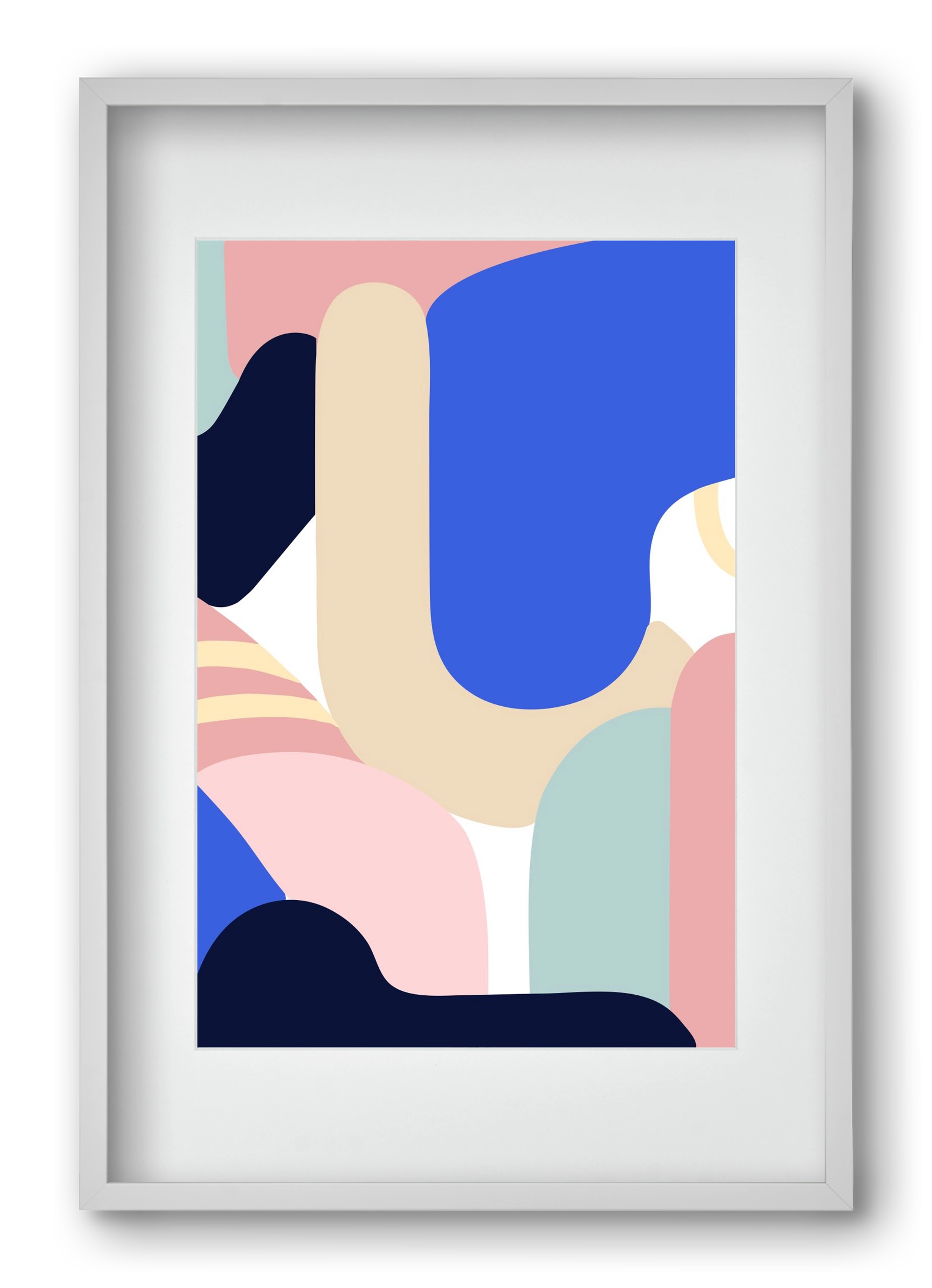 Blue Monday, 40x60 cm (30x45 cm), Fehér keret, paszpartuval