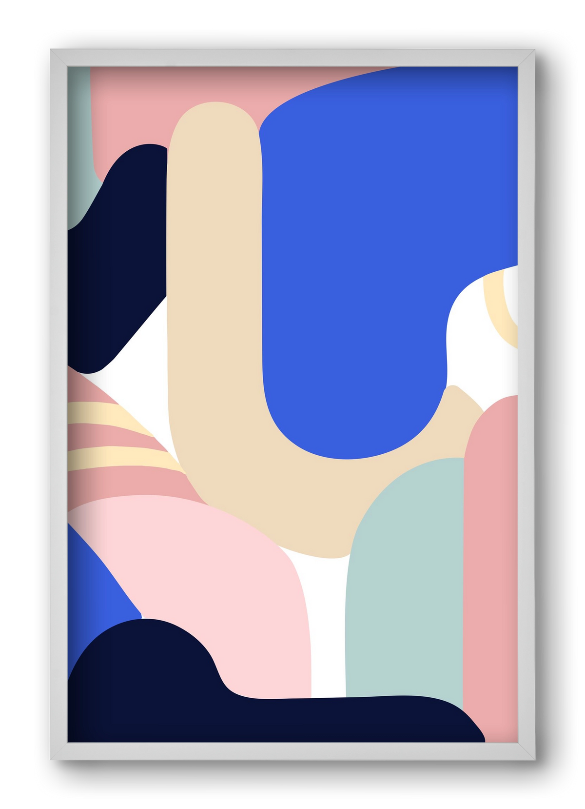 Blue Monday, 40x60 cm (40x60 cm), Fehér keret