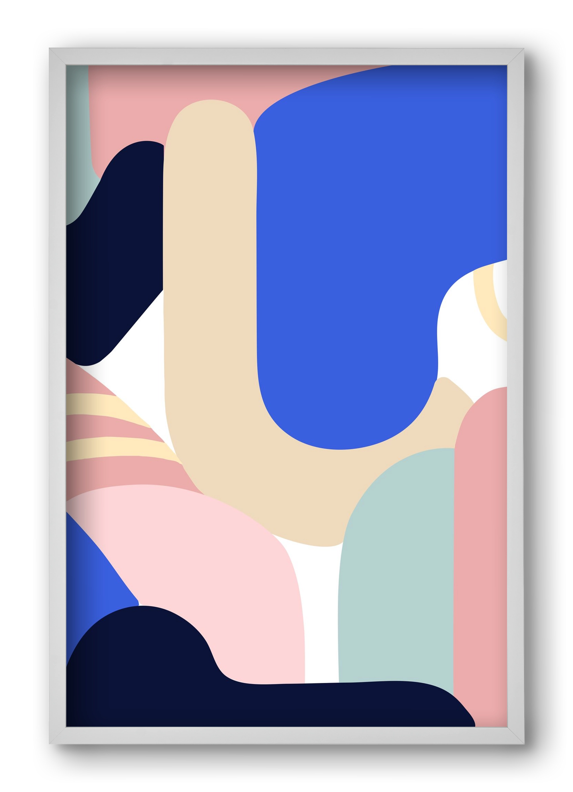 Blue Monday, 40x60 cm (40x60 cm), Fehér keret