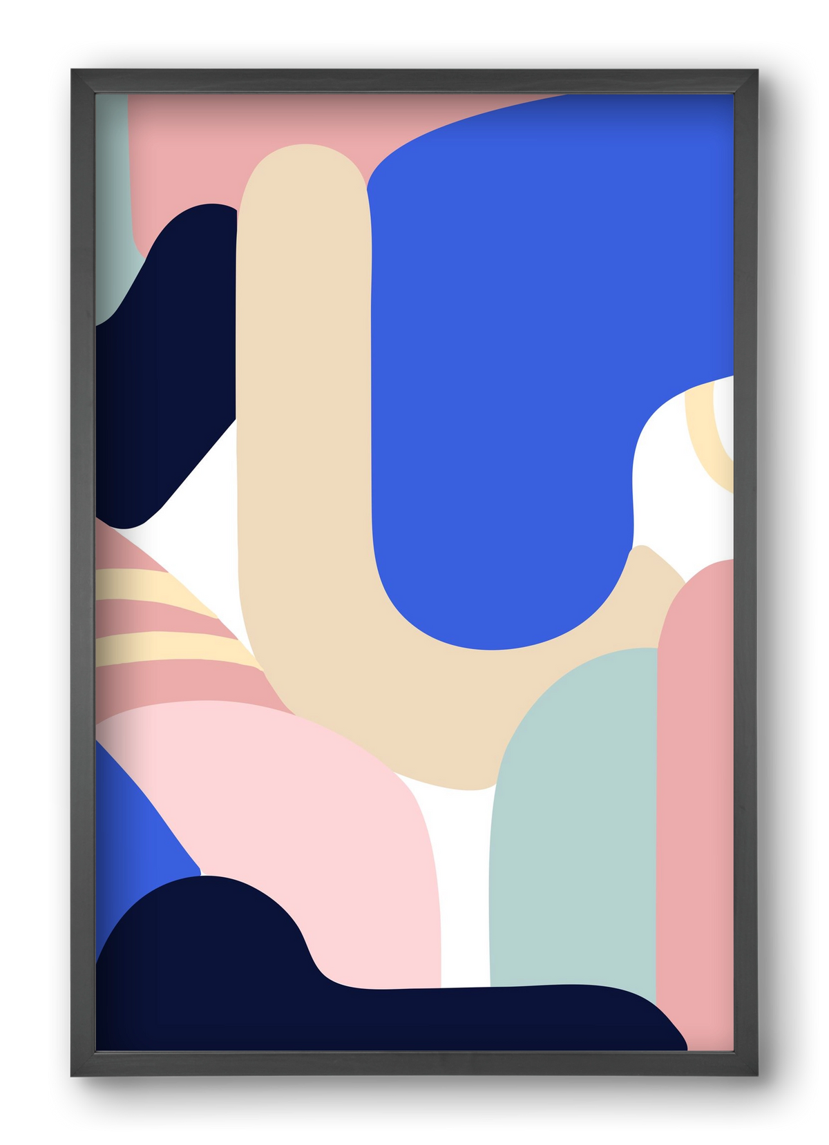 Blue Monday, 40x60 cm (40x60 cm), Fekete keret