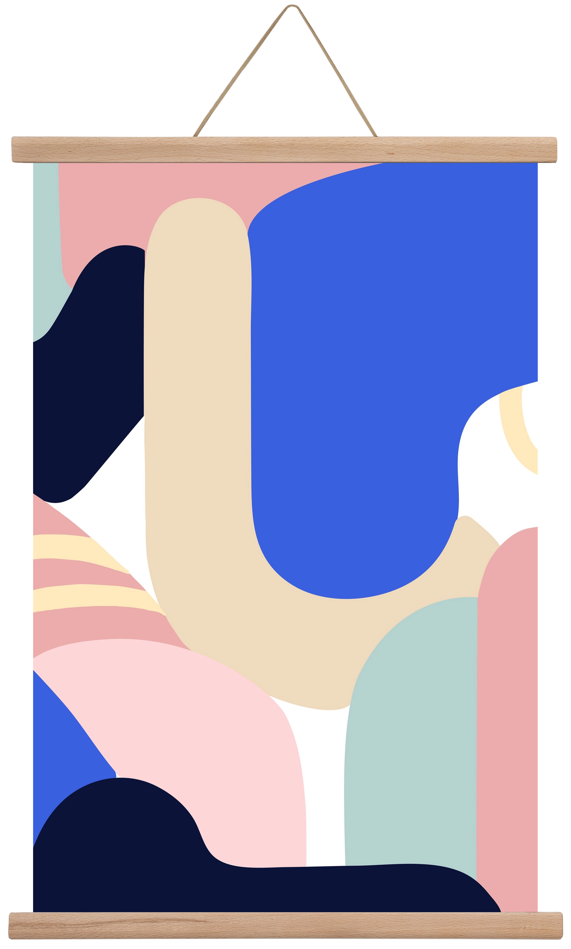 Blue Monday, 40x60 cm (40x60 cm), Tölgy akasztó