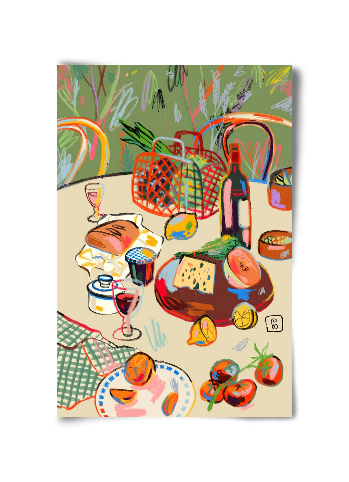 WINE BREAK, 30x45 cm, Keret nélkül