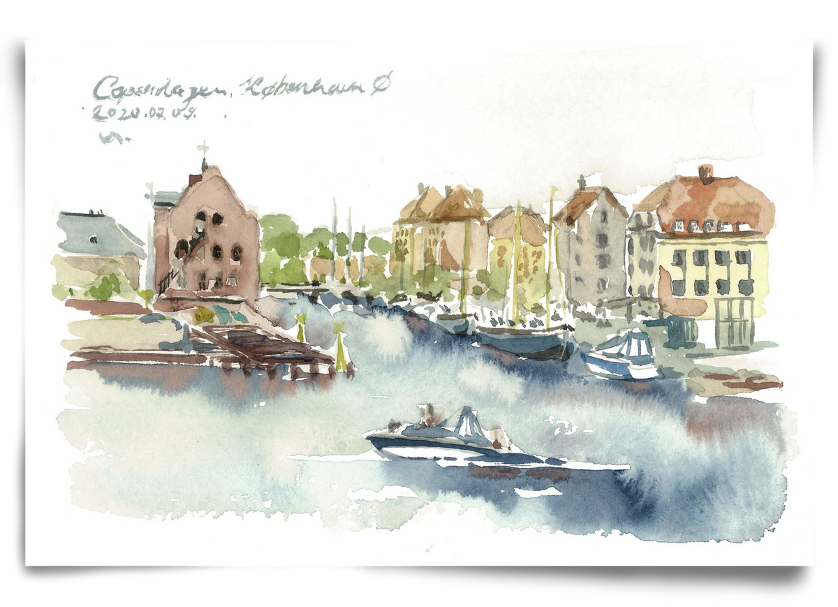 COPENHAGEN - København Ø - 2020.07.09., 90x60 cm, Keret nélkül