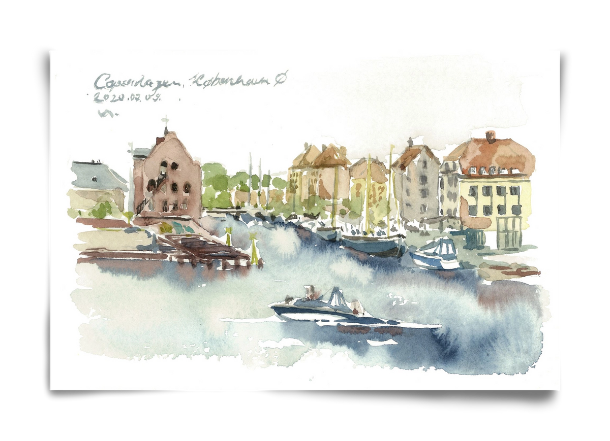 COPENHAGEN - København Ø - 2020.07.09., 60x40 cm, Keret nélkül