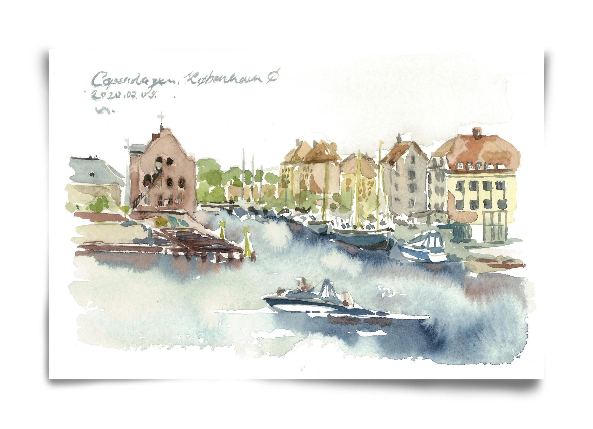 COPENHAGEN - København Ø - 2020.07.09., 60x40 cm, Keret nélkül