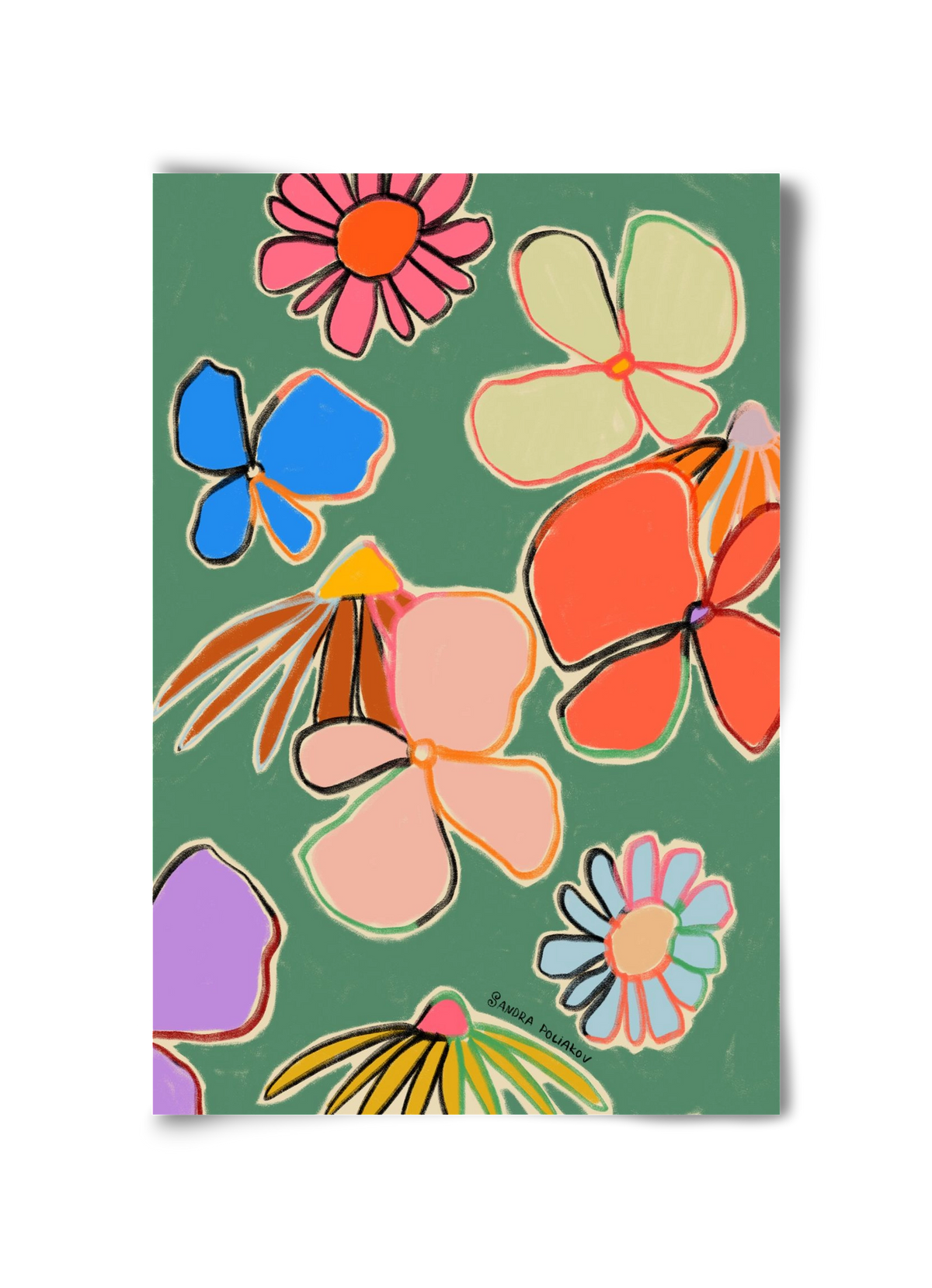 VINTAGE GARDEN GREEN, 30x45 cm, Keret nélkül