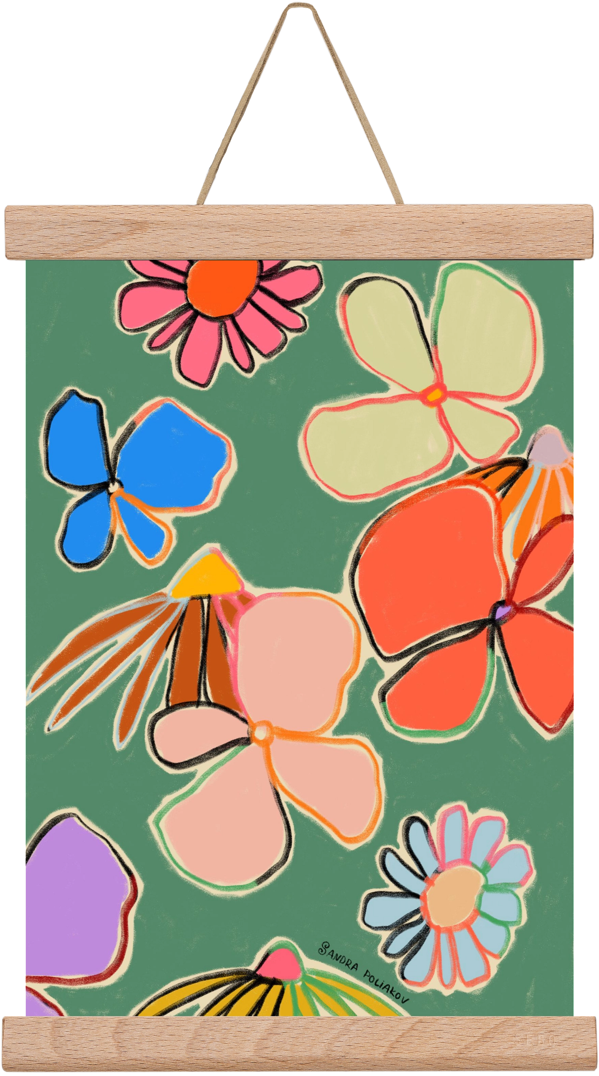 VINTAGE GARDEN GREEN, 20x30 cm (20x30 cm), Tölgy akasztó