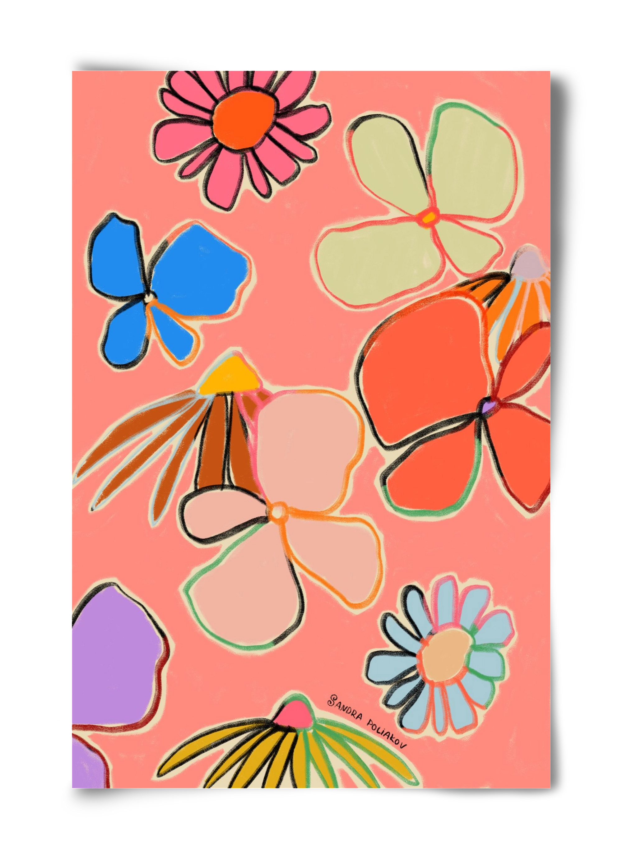 VINTAGE GARDEN PEACH, 40x60 cm, Keret nélkül