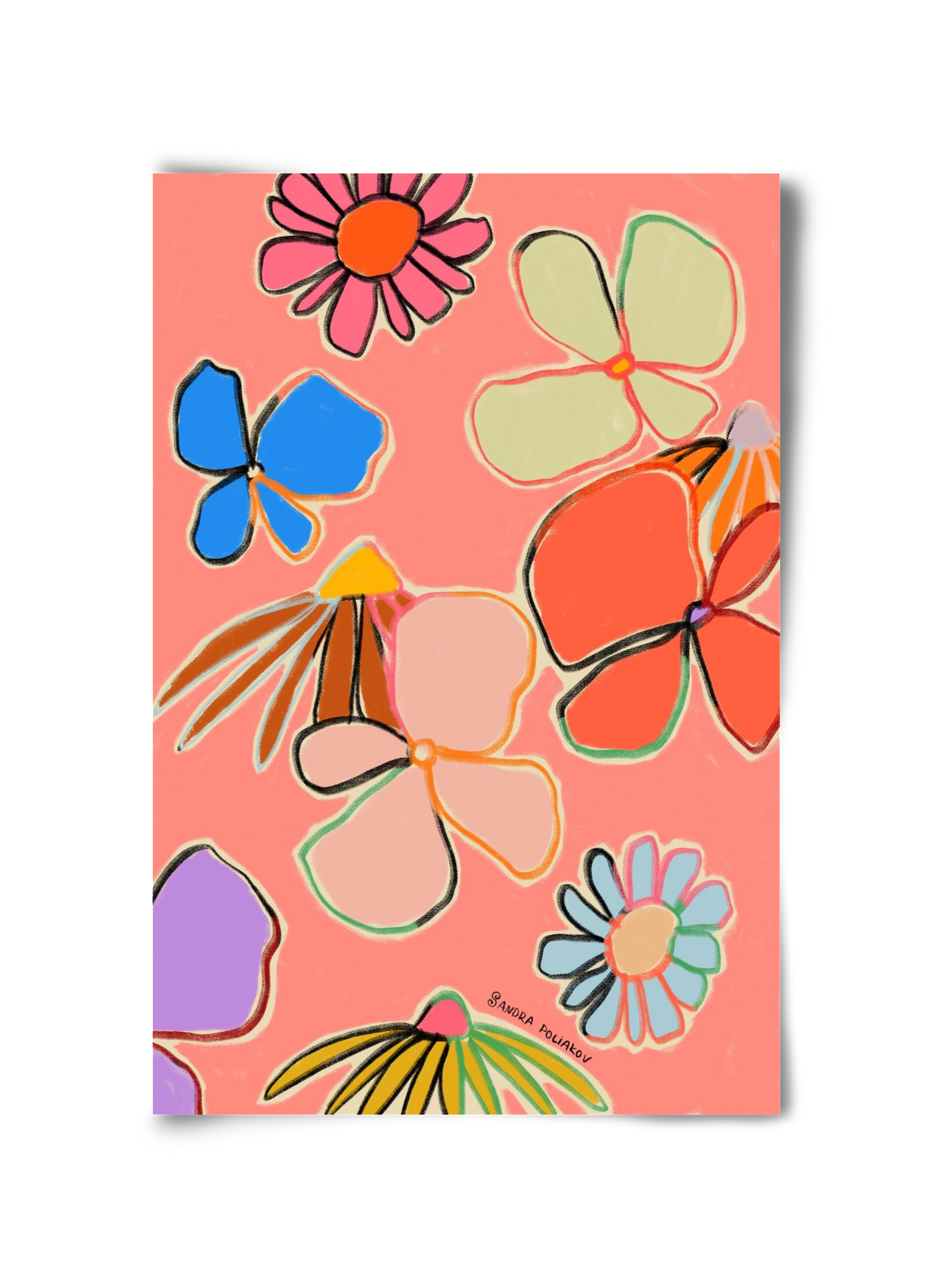 VINTAGE GARDEN PEACH, 30x45 cm, Keret nélkül