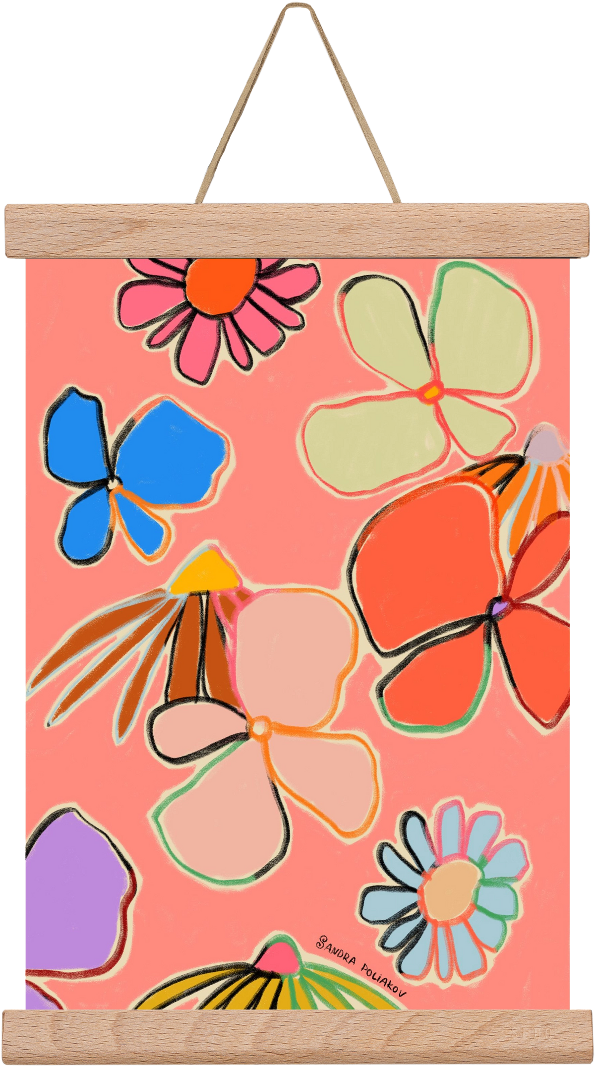 VINTAGE GARDEN PEACH, 20x30 cm (20x30 cm), Tölgy akasztó