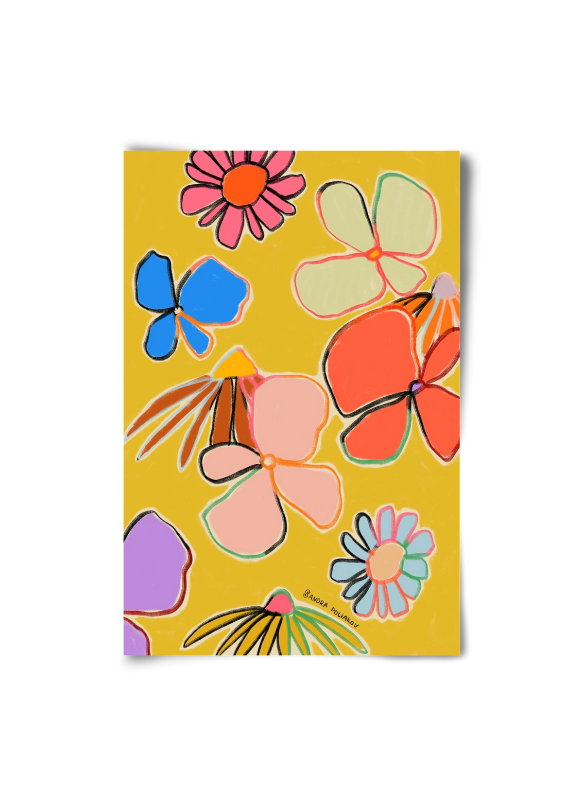 VINTAGE GARDEN YELLOW, 20x30 cm, Keret nélkül