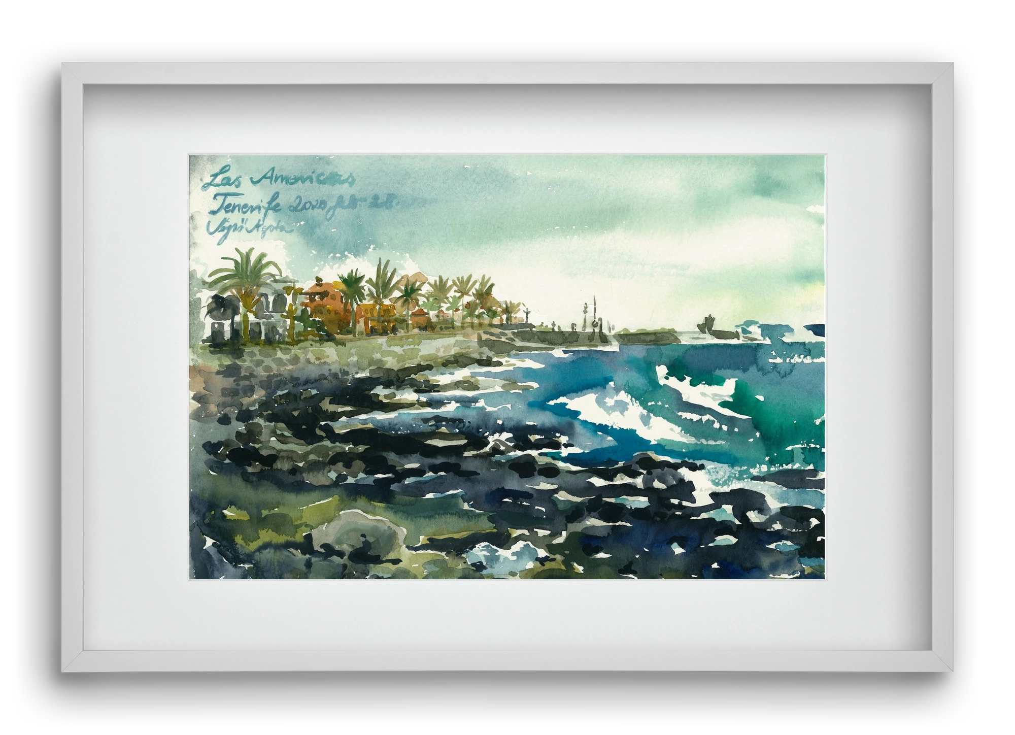 TENERIFE - Las Americas - 2020.02.28., 60x40 cm (45x30 cm), Fehér keret, paszpartuval